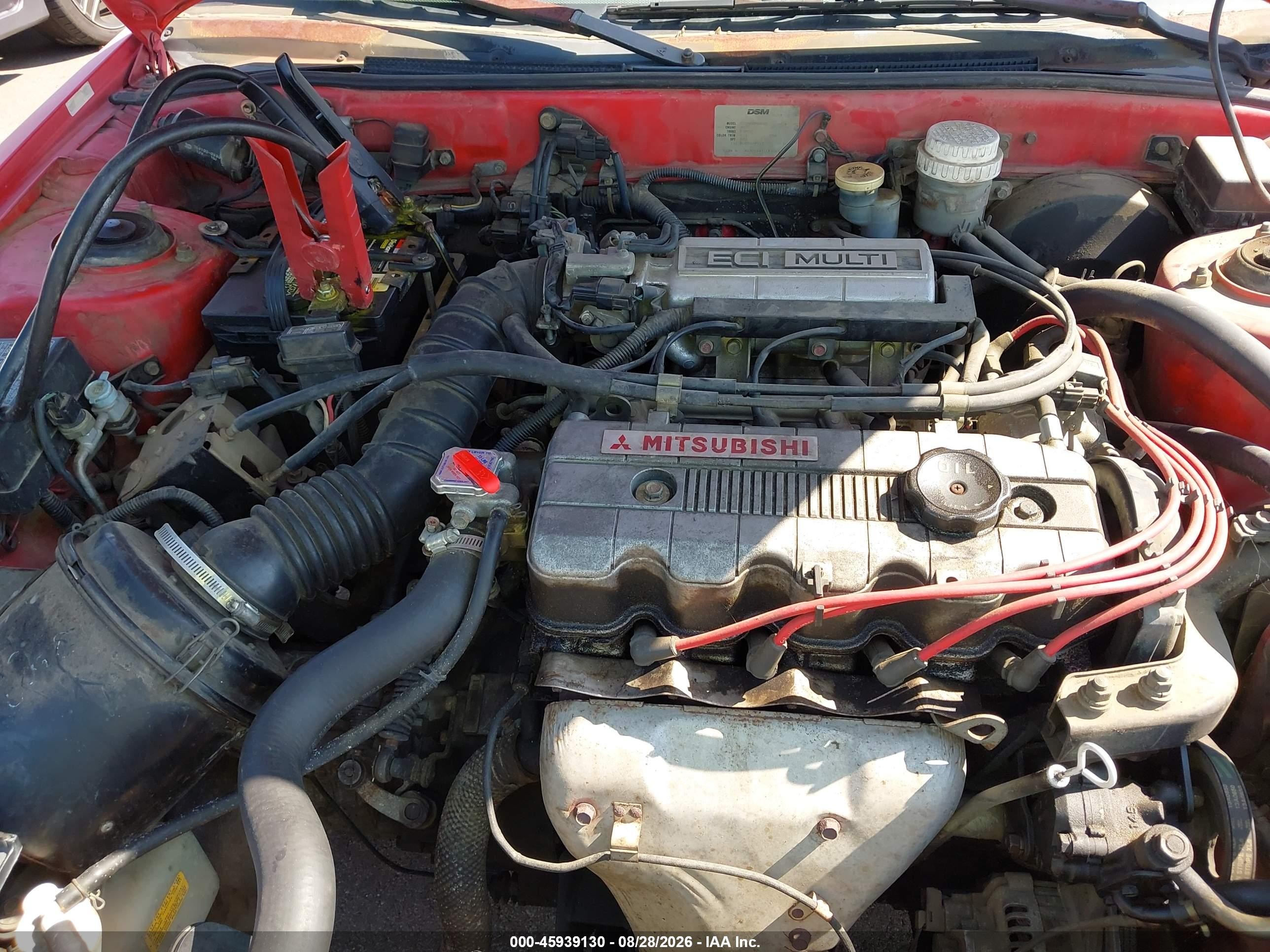 1990 Mitsubishi Eclipse Gs Red vin: 4A3CS44T1LE100132