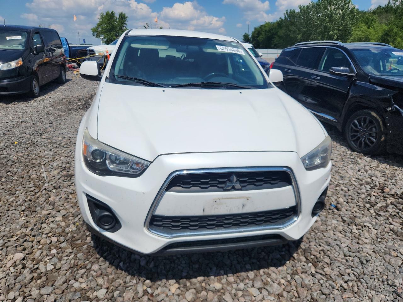 2013 Mitsubishi Outlander Sport Es White vin: 4A4AP3AU0DE010614