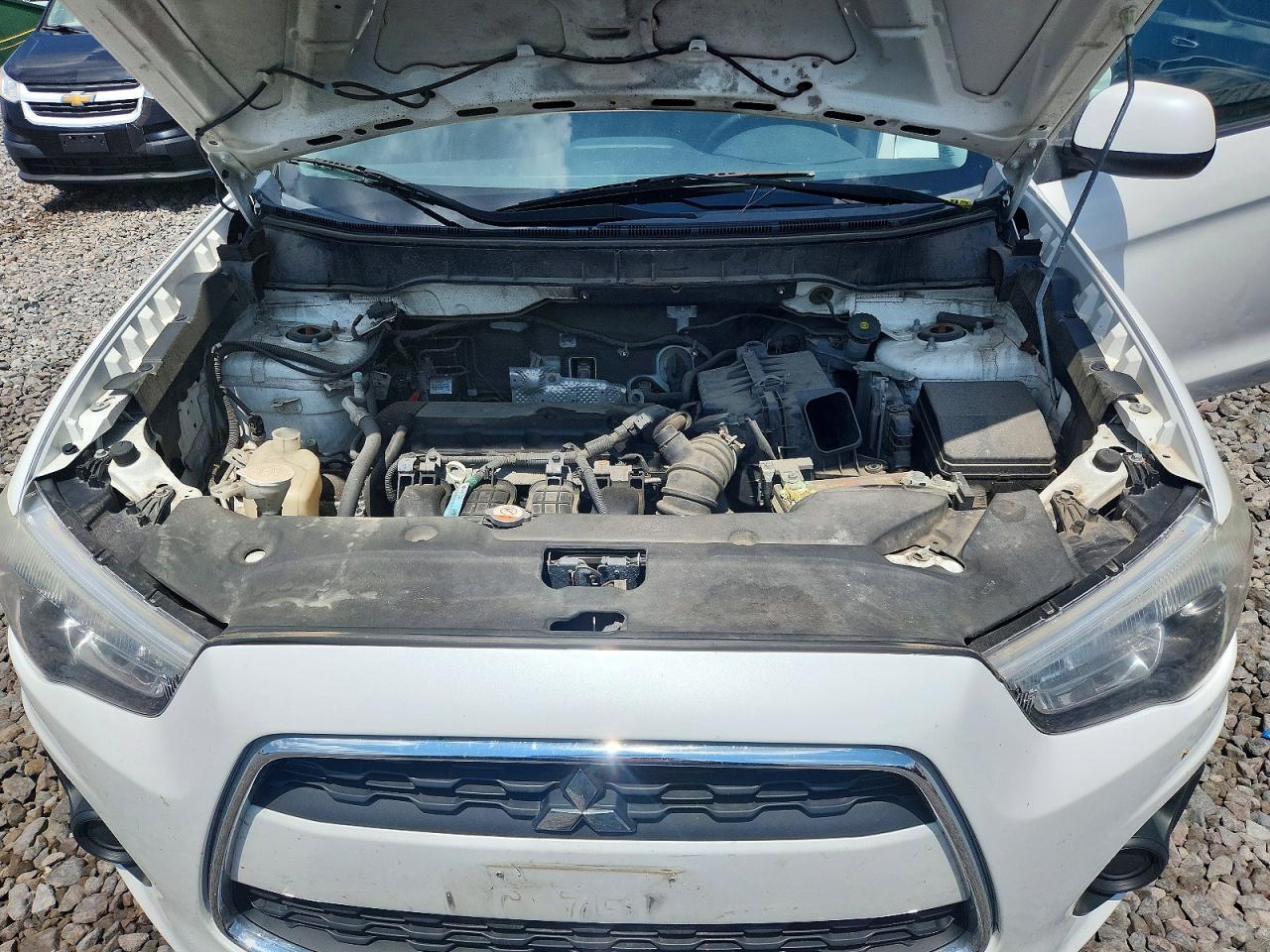 2013 Mitsubishi Outlander Sport Es White vin: 4A4AP3AU0DE010614