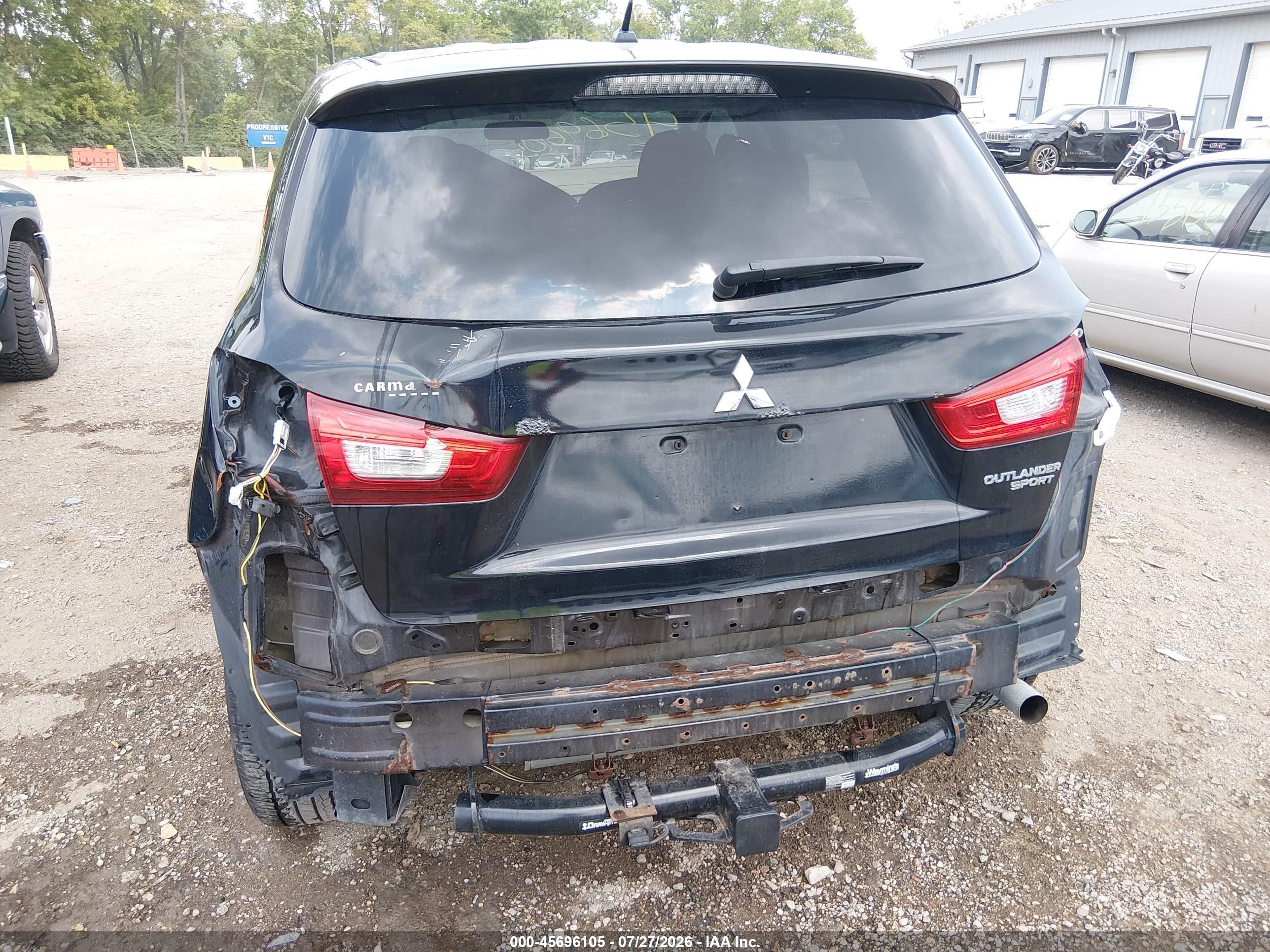 2013 Mitsubishi Outlander Sport Es Black vin: 4A4AP3AU0DE011150