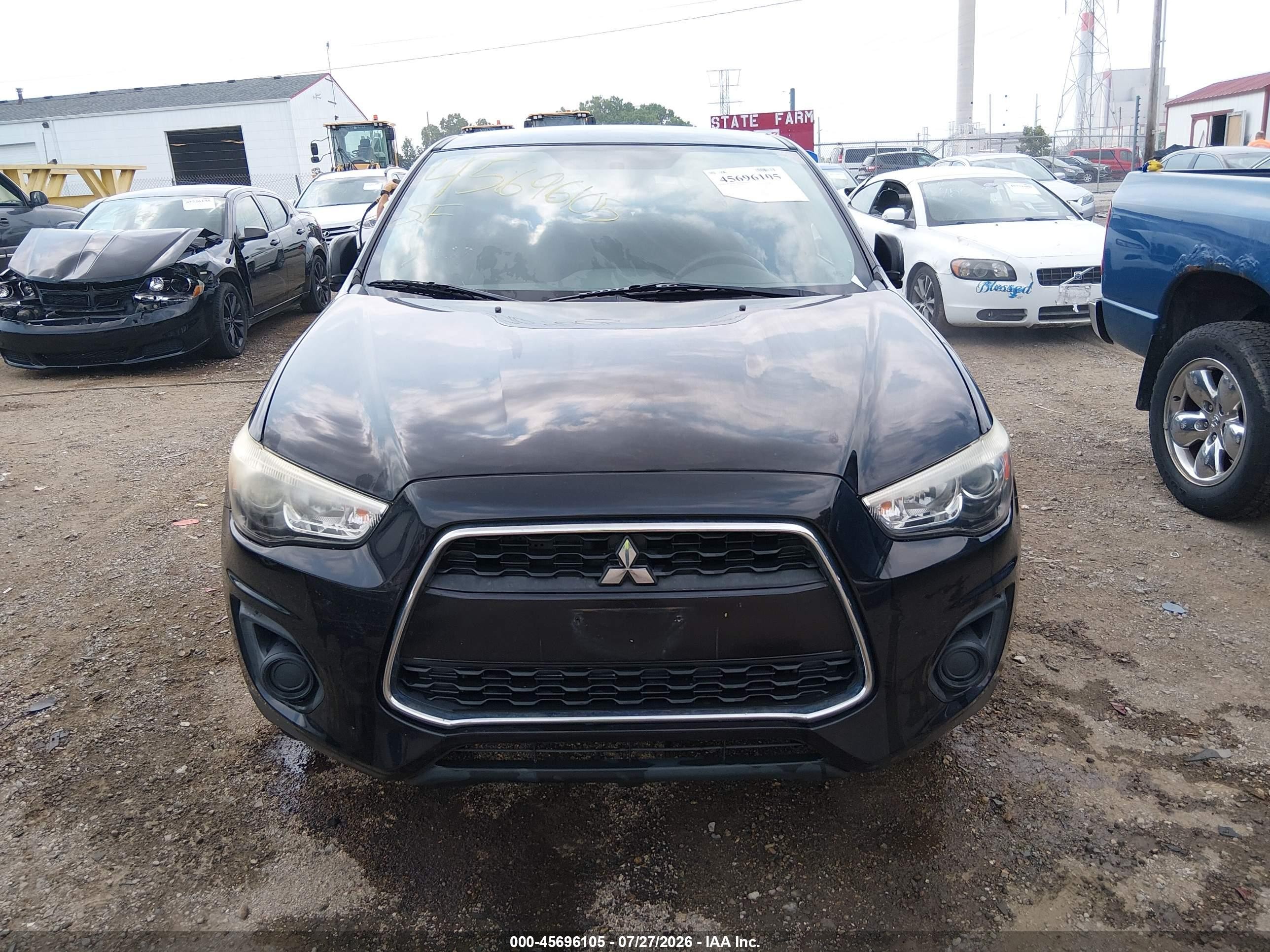 2013 Mitsubishi Outlander Sport Es Black vin: 4A4AP3AU0DE011150