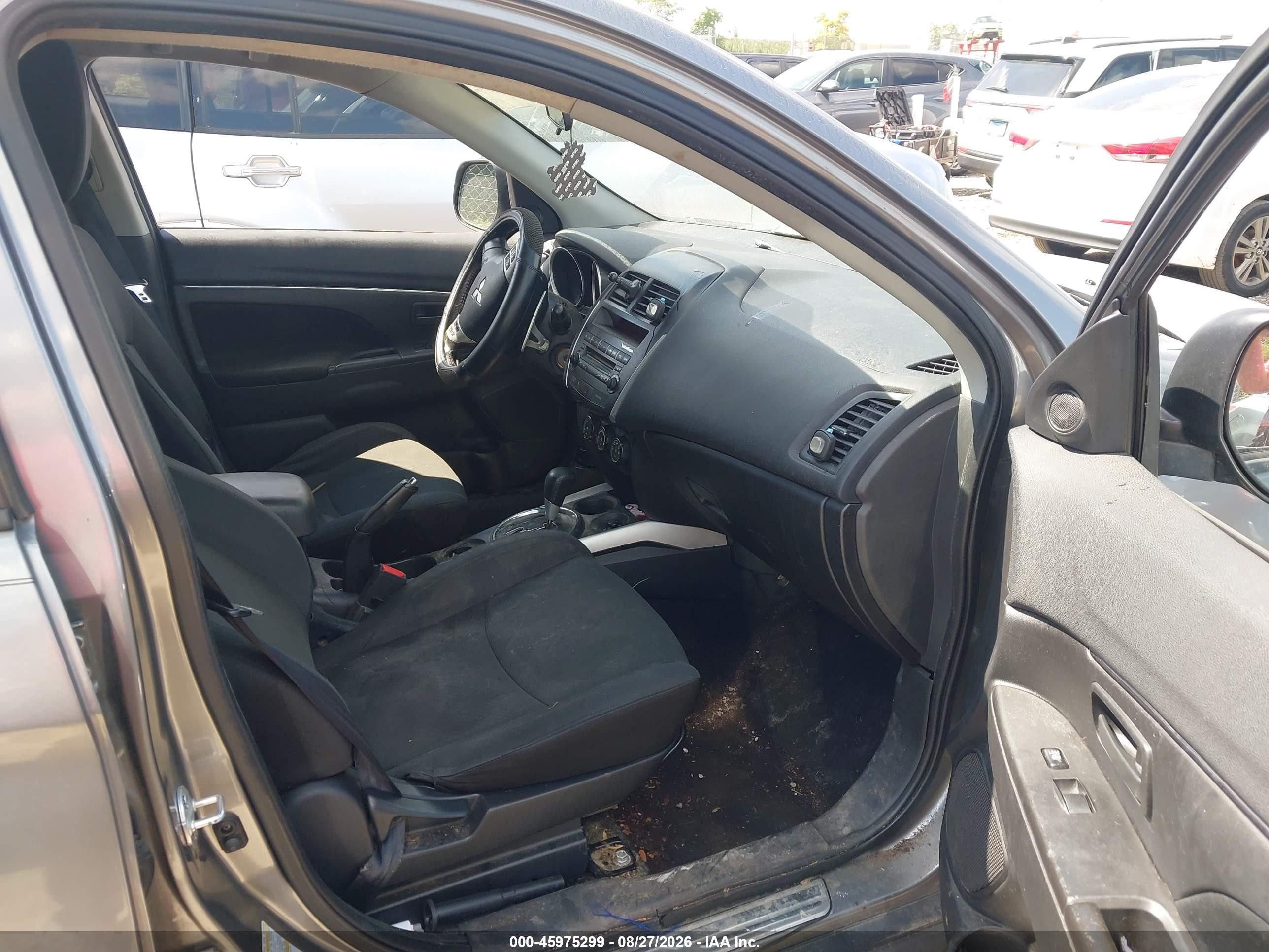 2013 Mitsubishi Outlander Sport Es Gray vin: 4A4AP3AU0DE023377