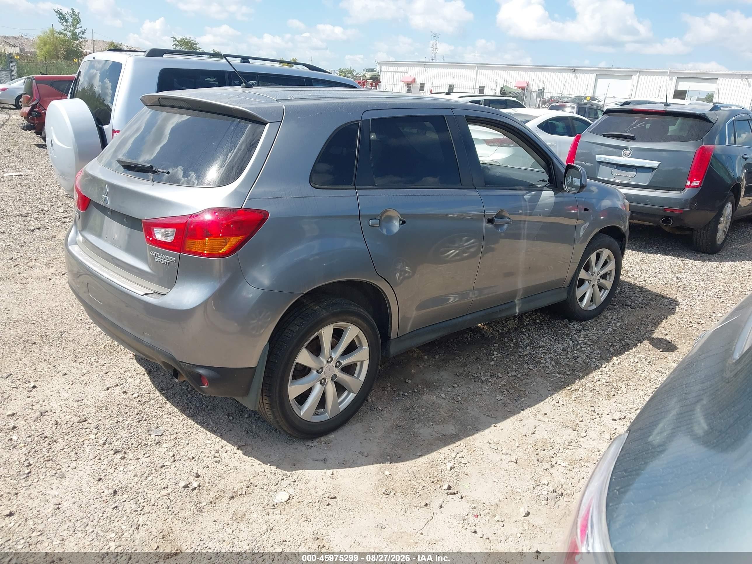 2013 Mitsubishi Outlander Sport Es Gray vin: 4A4AP3AU0DE023377