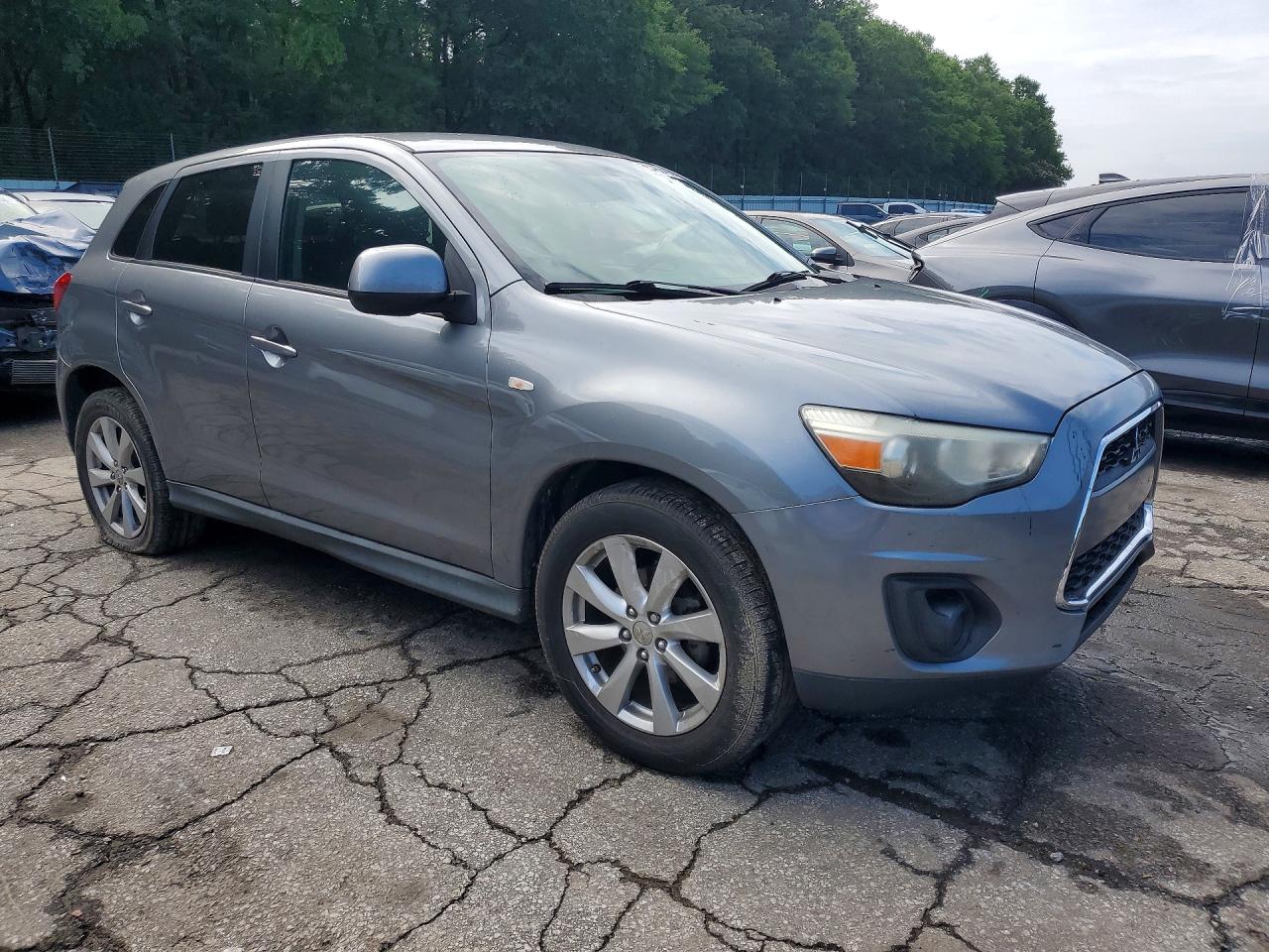 2014 Mitsubishi Outlander Sport Es Gray vin: 4A4AP3AU0EE010274