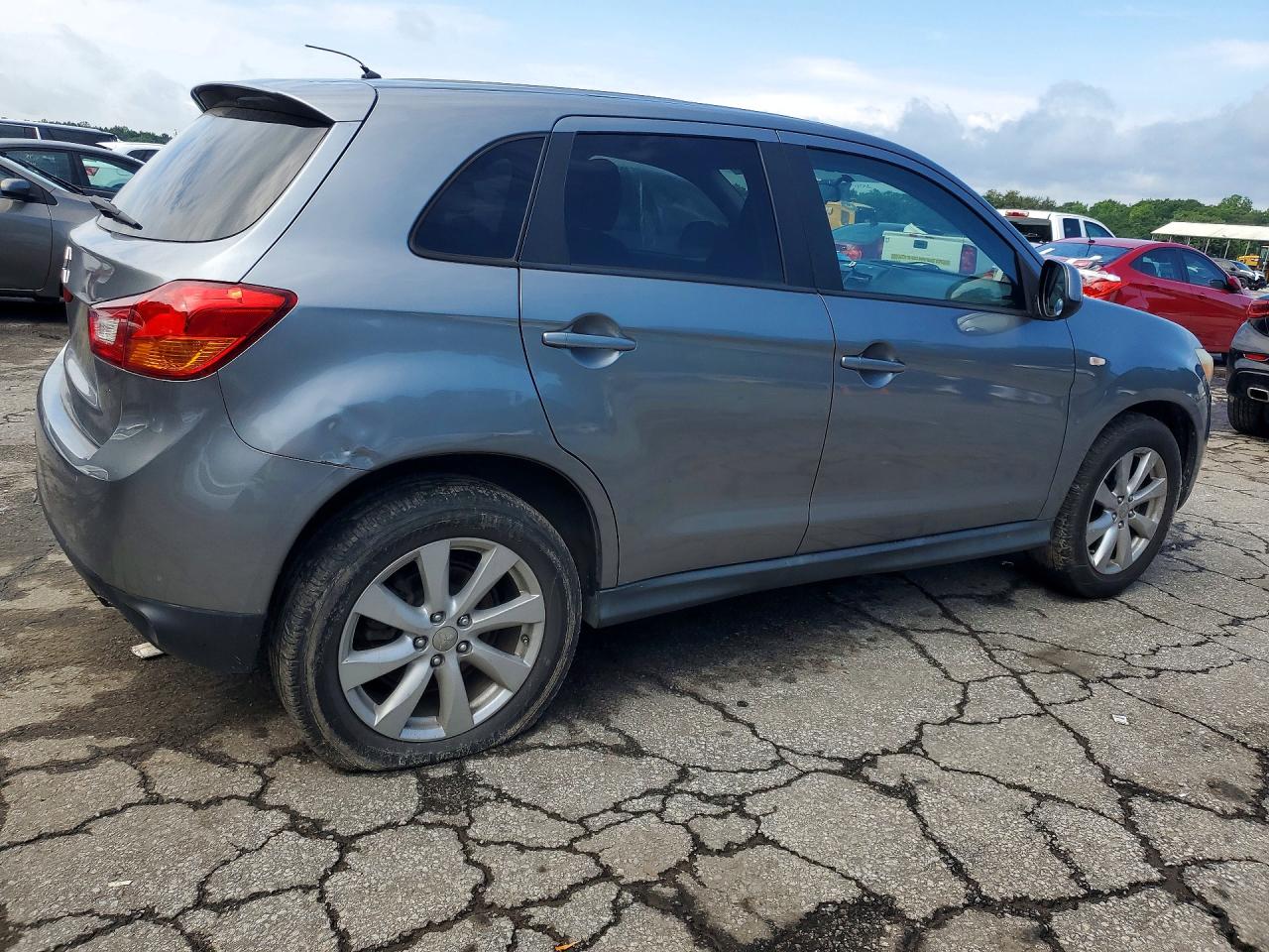 2014 Mitsubishi Outlander Sport Es Gray vin: 4A4AP3AU0EE010274
