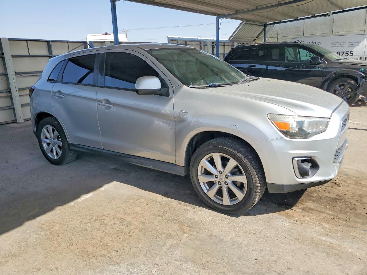2014 Mitsubishi Outlander Sport Es Silver vin: 4A4AP3AU0EE011148