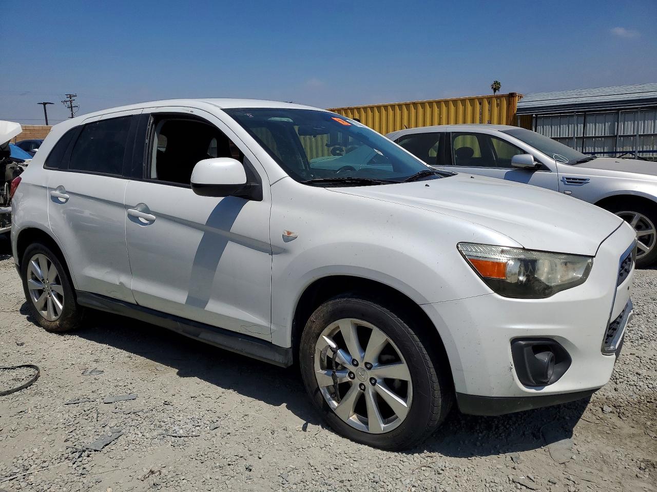 2014 Mitsubishi Outlander Sport Es White vin: 4A4AP3AU0EE015152