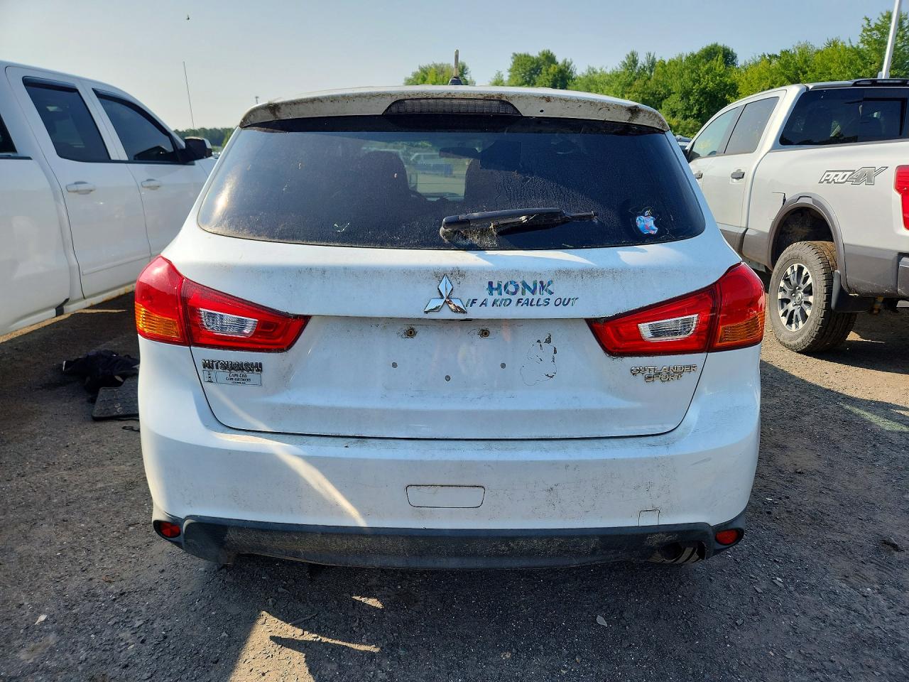 2014 Mitsubishi Outlander Sport Es White vin: 4A4AP3AU0EE024398