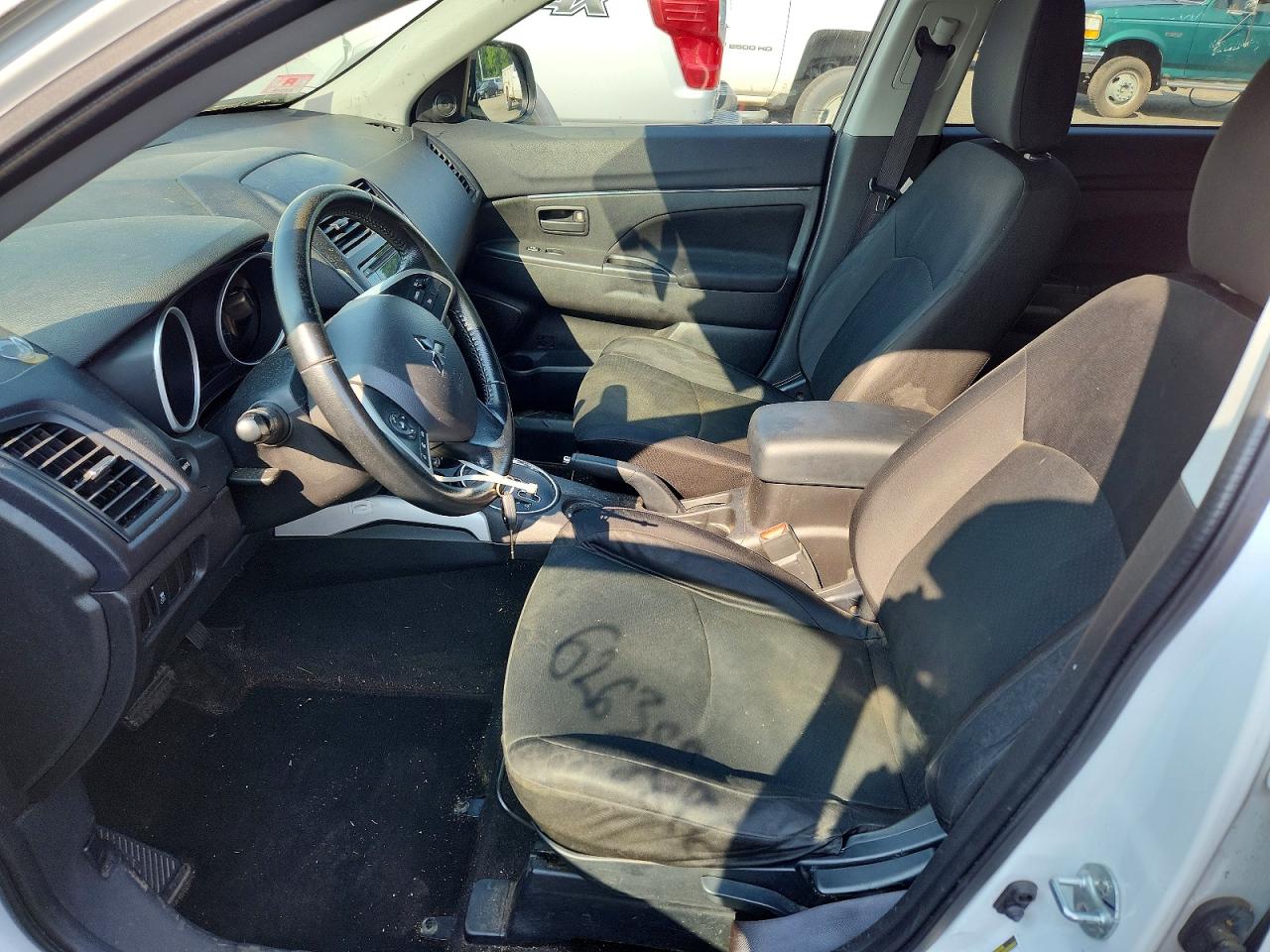 2014 Mitsubishi Outlander Sport Es White vin: 4A4AP3AU0EE024398