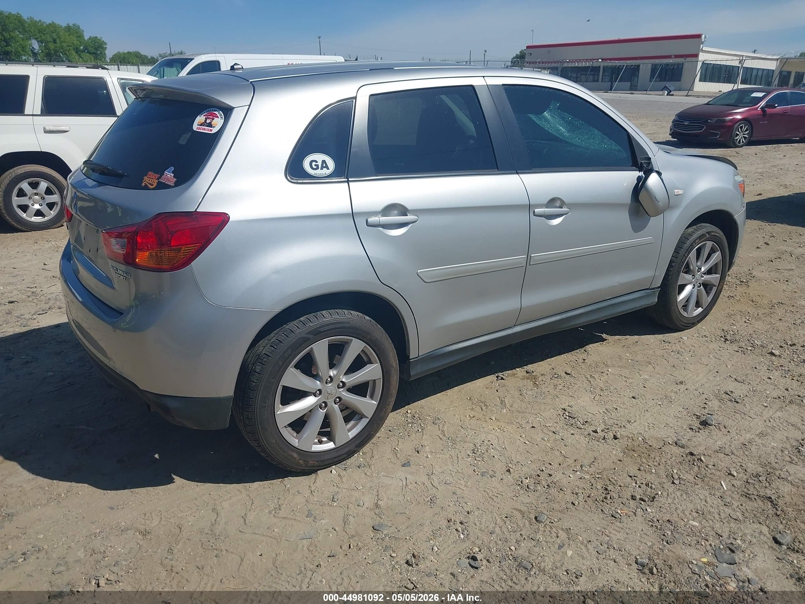 2014 Mitsubishi Outlander Sport Es Silver vin: 4A4AP3AU0EE025857