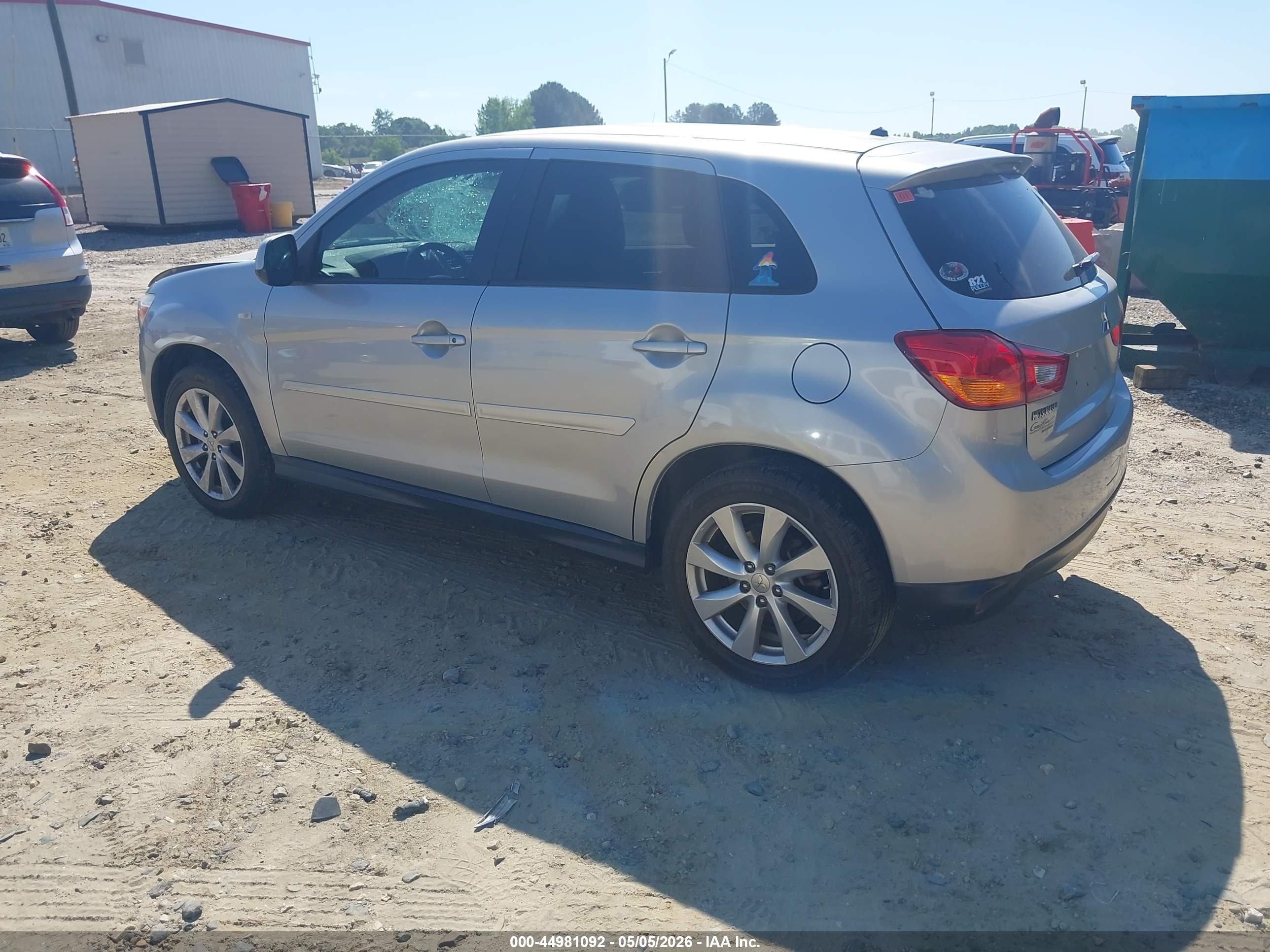 2014 Mitsubishi Outlander Sport Es Silver vin: 4A4AP3AU0EE025857