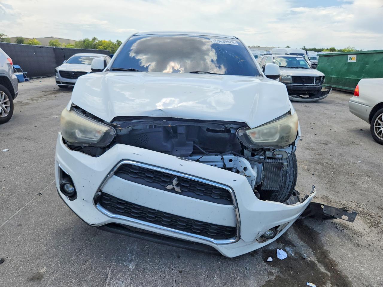 2015 Mitsubishi Outlander Sport Es White vin: 4A4AP3AU0FE010065