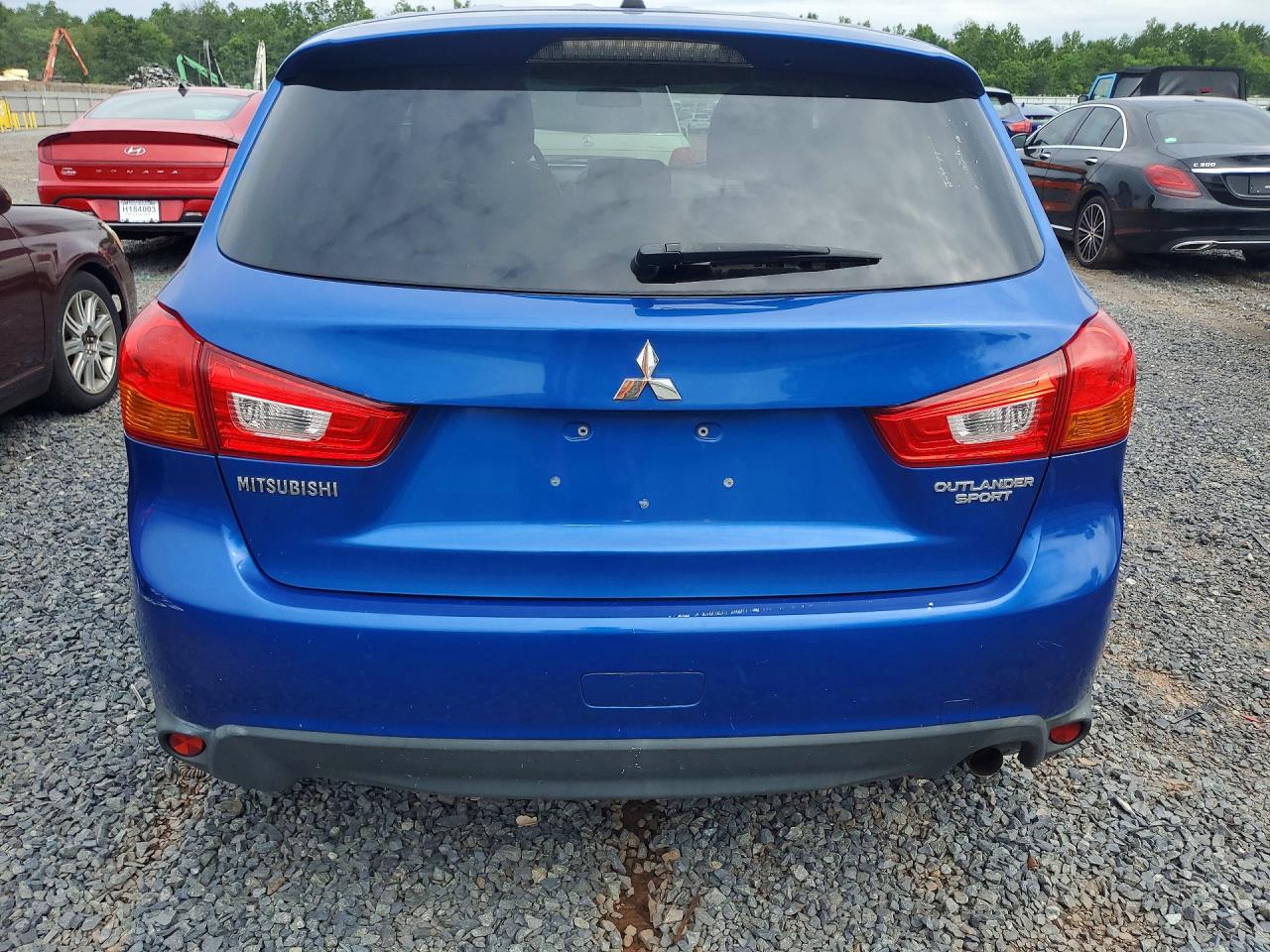 2015 Mitsubishi Outlander Sport Es Blue vin: 4A4AP3AU0FE016271