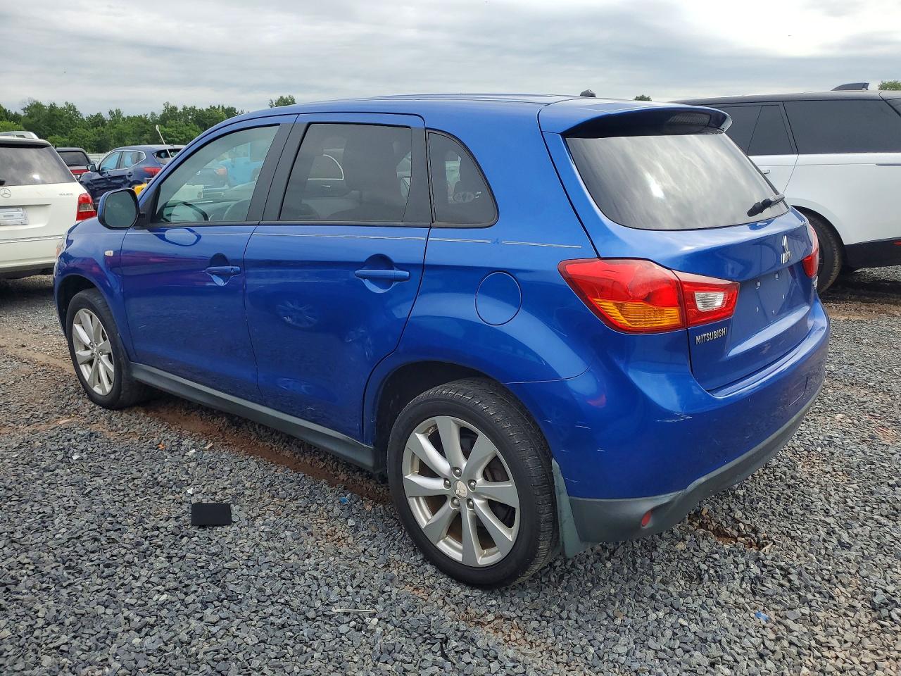 2015 Mitsubishi Outlander Sport Es Blue vin: 4A4AP3AU0FE016271