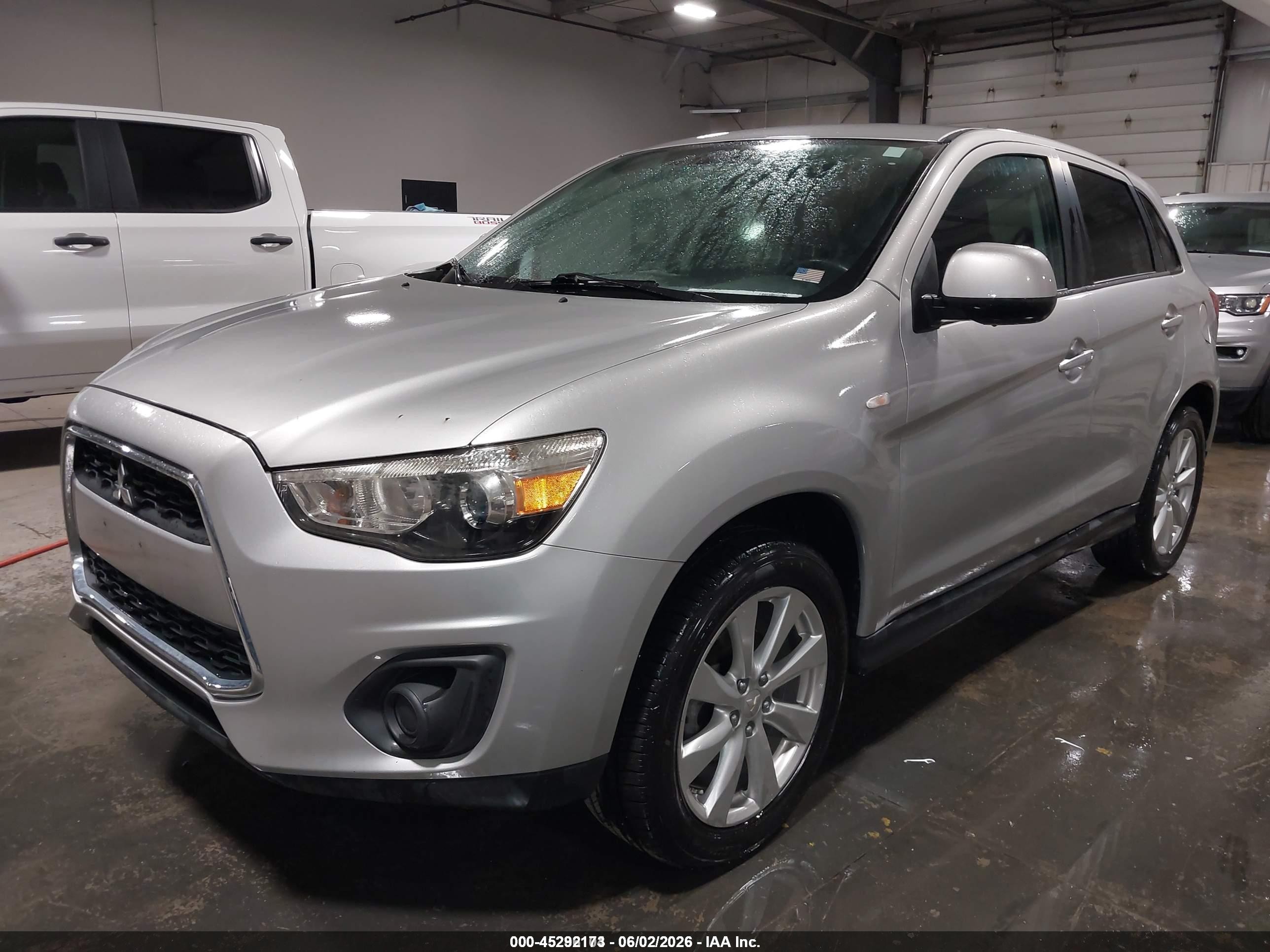 2015 Mitsubishi Outlander Sport Es Gray vin: 4A4AP3AU0FE044183