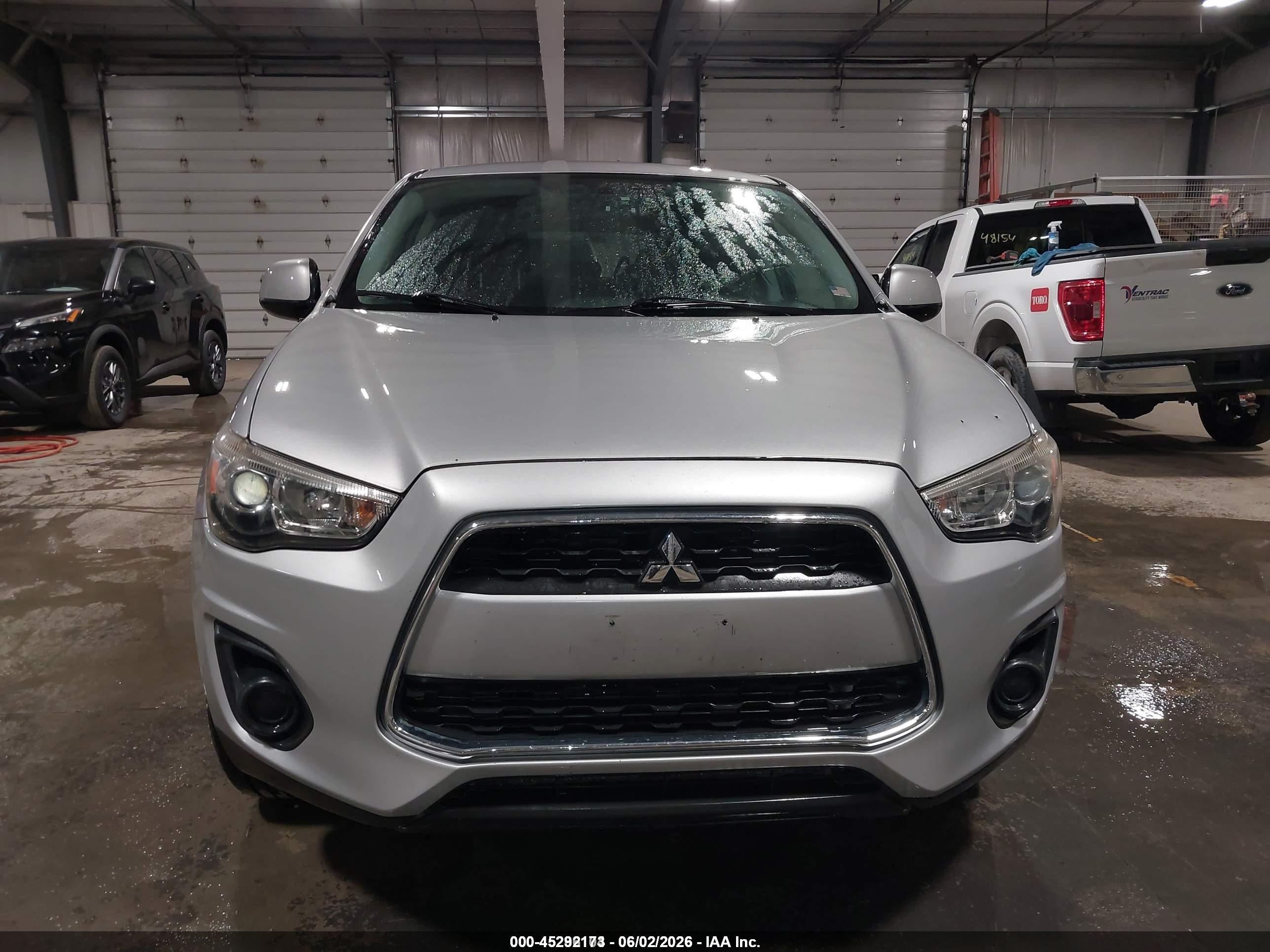 2015 Mitsubishi Outlander Sport Es Gray vin: 4A4AP3AU0FE044183