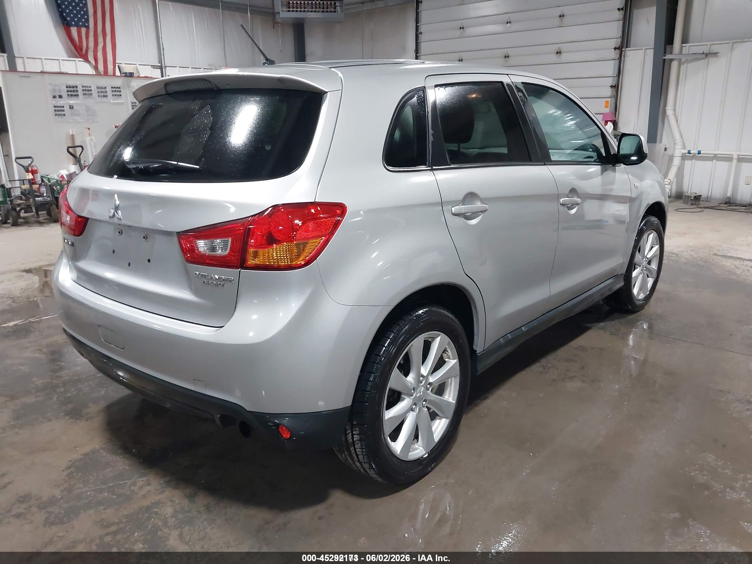 2015 Mitsubishi Outlander Sport Es Gray vin: 4A4AP3AU0FE044183