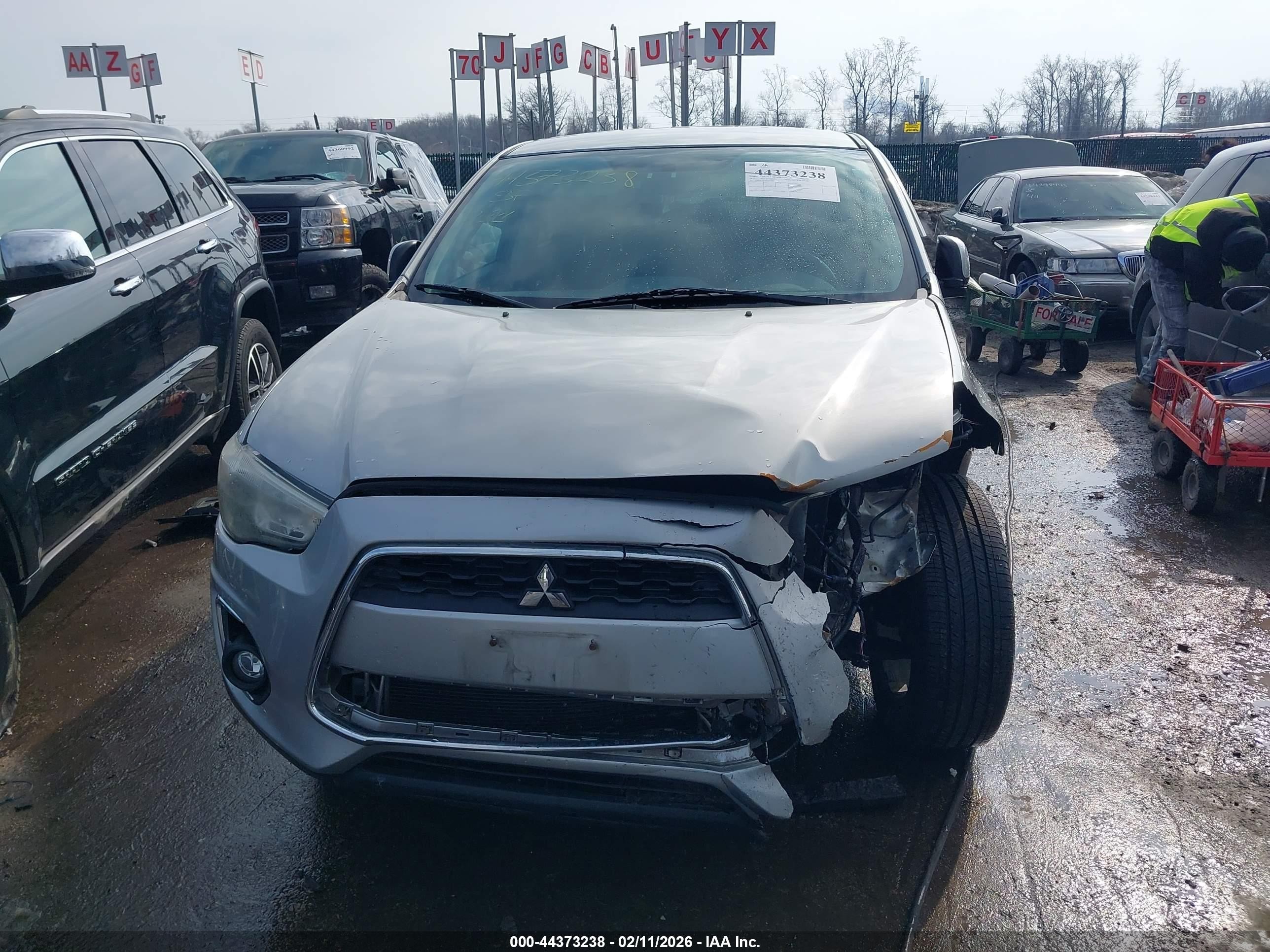 2015 Mitsubishi Outlander Sport Es Silver vin: 4A4AP3AU0FE053045