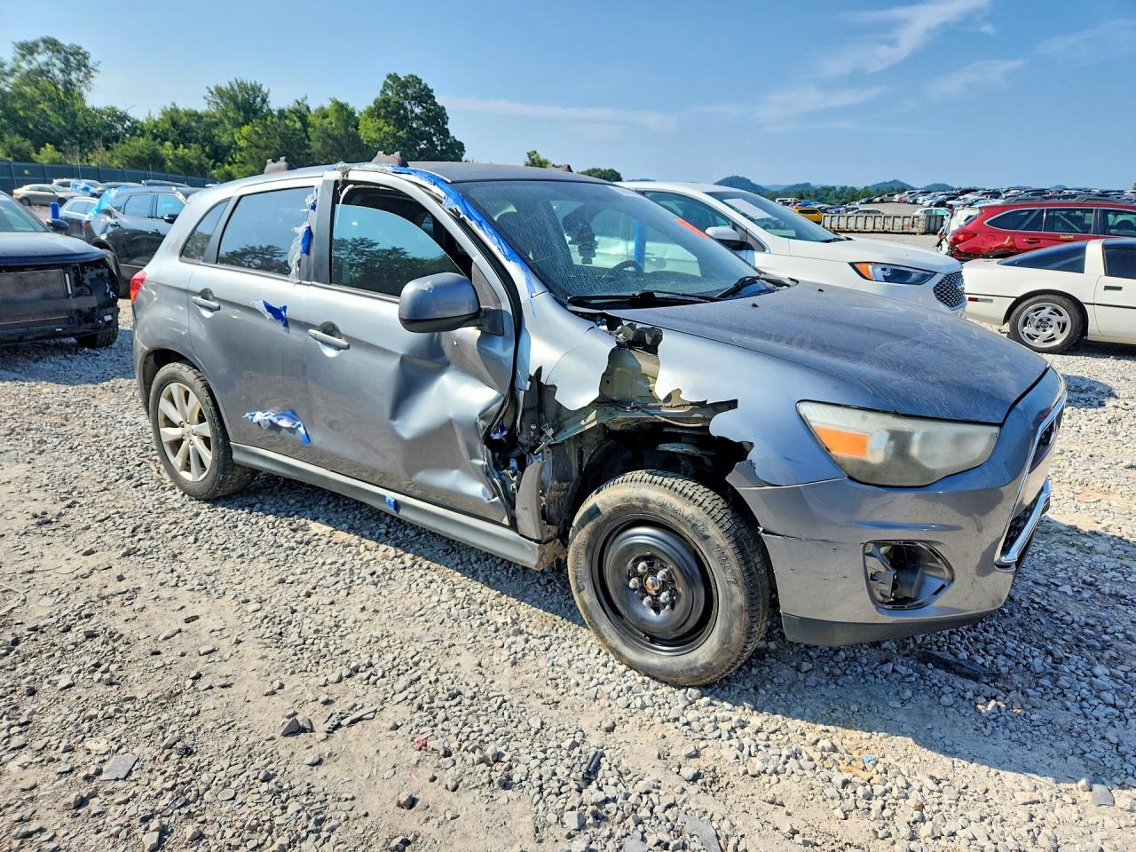 2013 Mitsubishi Outlander Sport Es Серый vin: 4A4AP3AU1DE006734