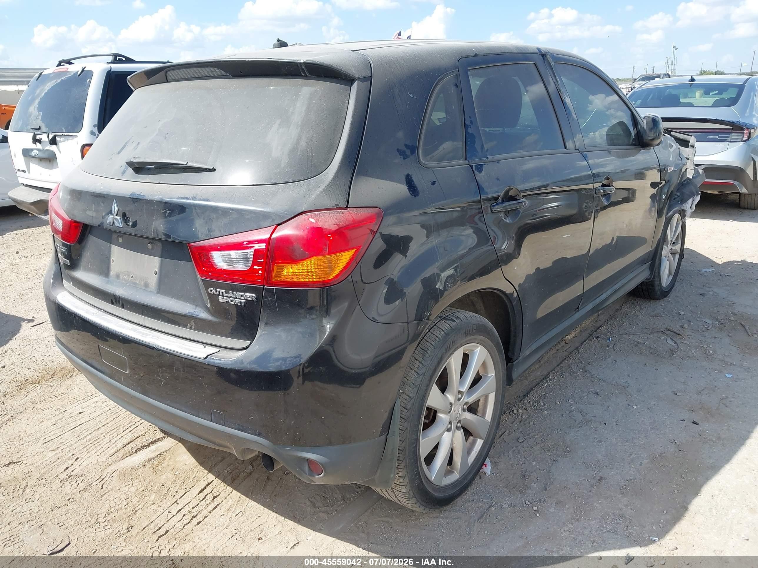 2013 Mitsubishi Outlander Sport Es Black vin: 4A4AP3AU1DE007298