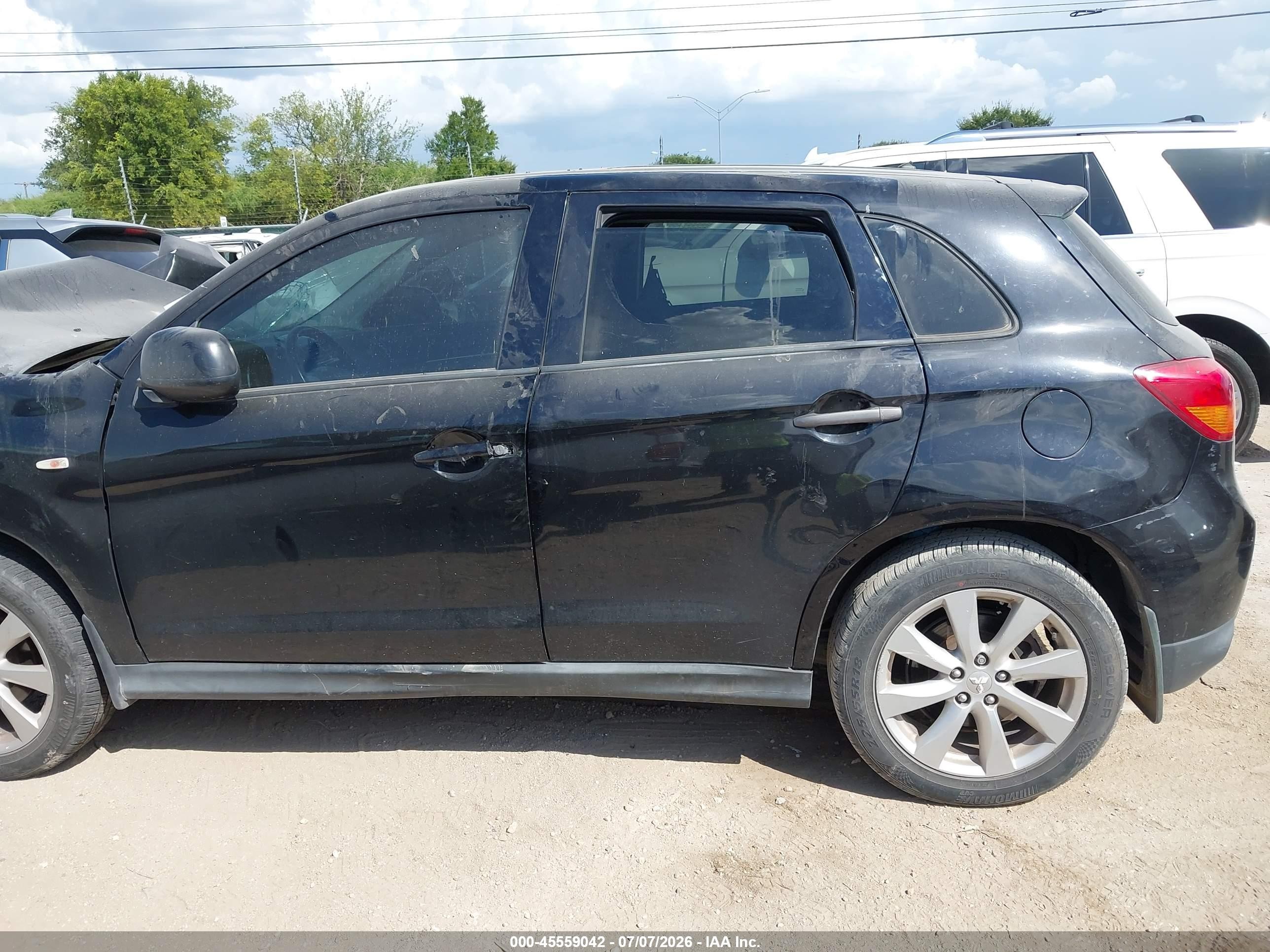 2013 Mitsubishi Outlander Sport Es Black vin: 4A4AP3AU1DE007298