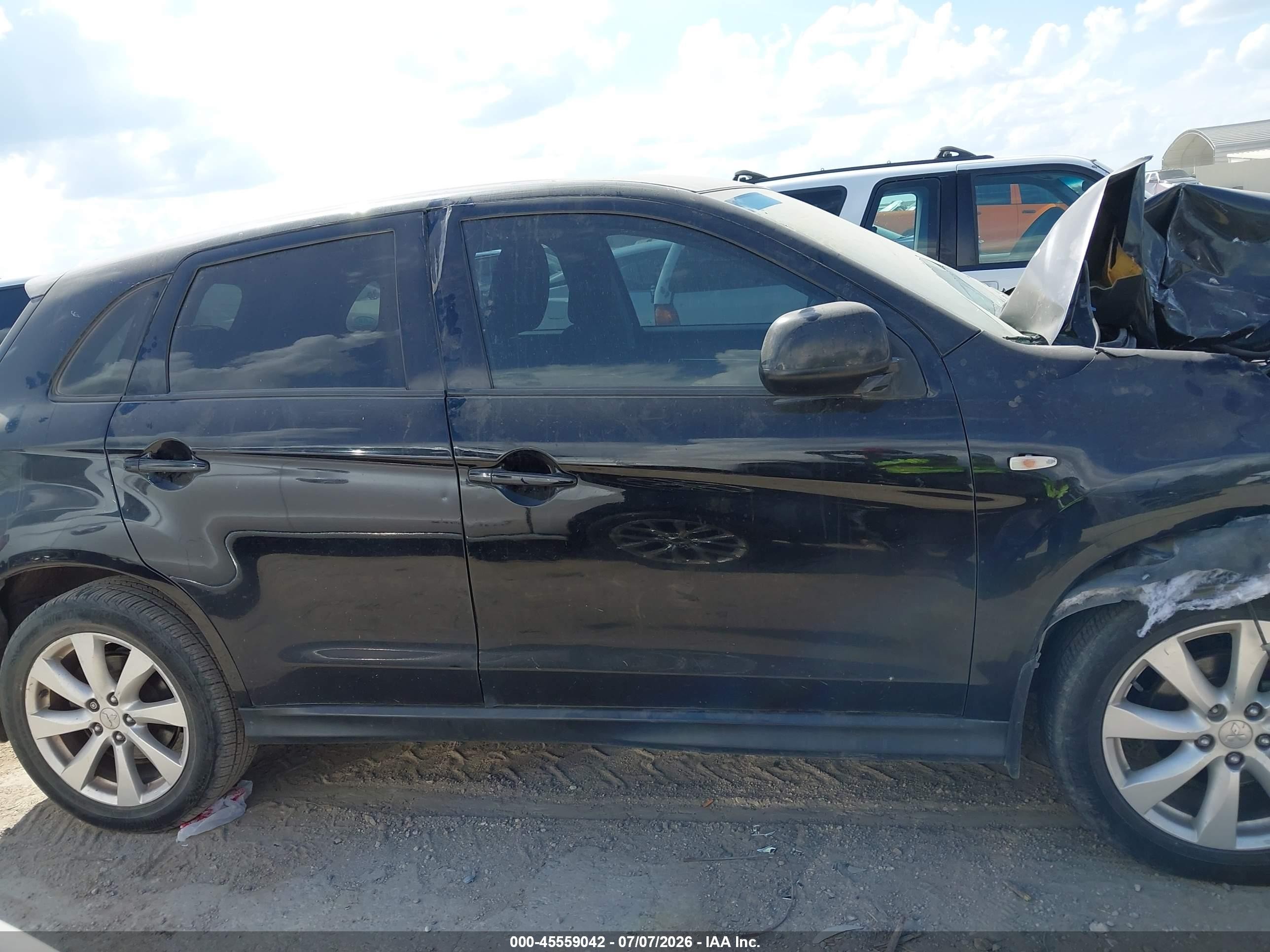 2013 Mitsubishi Outlander Sport Es Black vin: 4A4AP3AU1DE007298