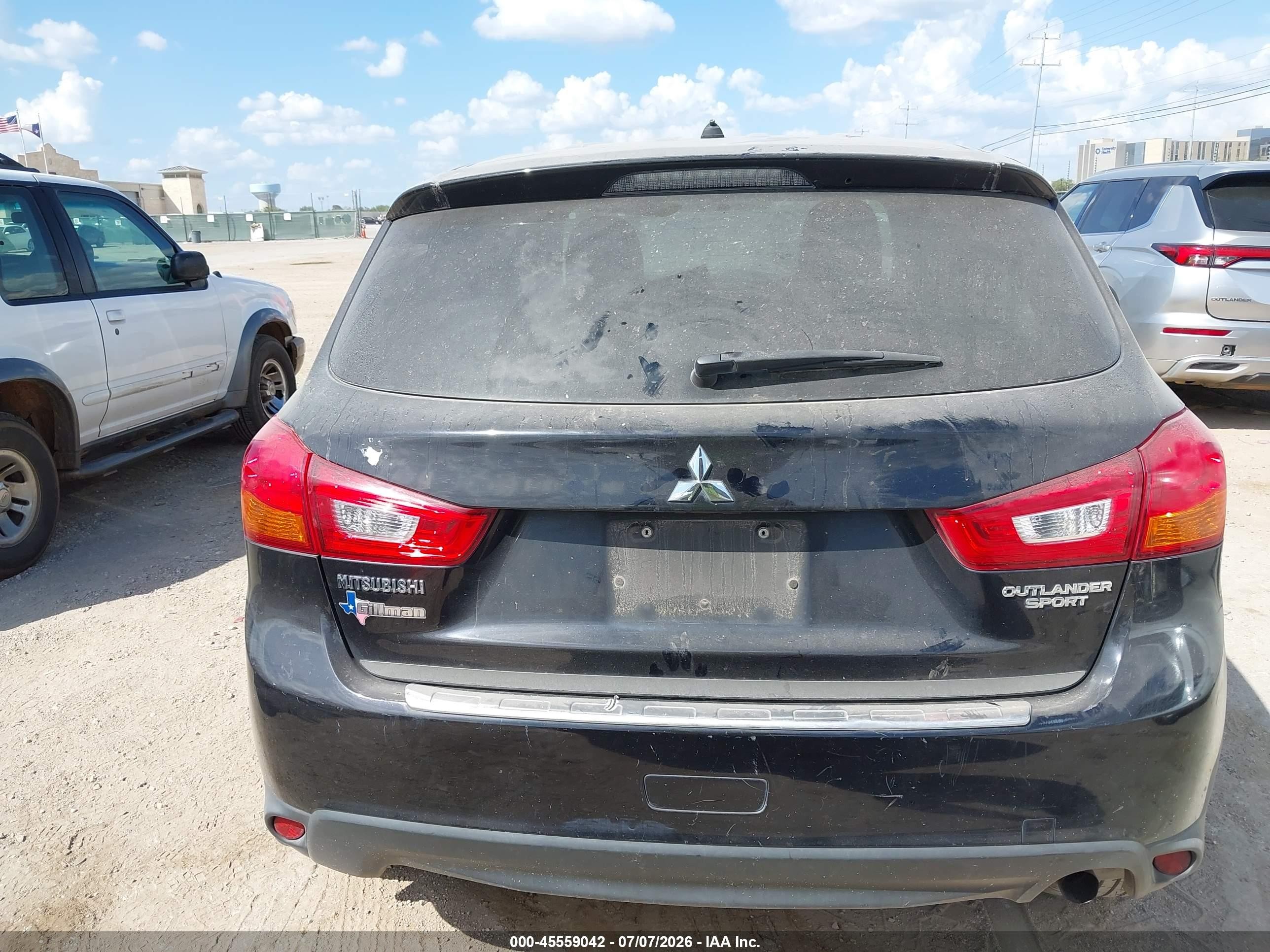 2013 Mitsubishi Outlander Sport Es Black vin: 4A4AP3AU1DE007298