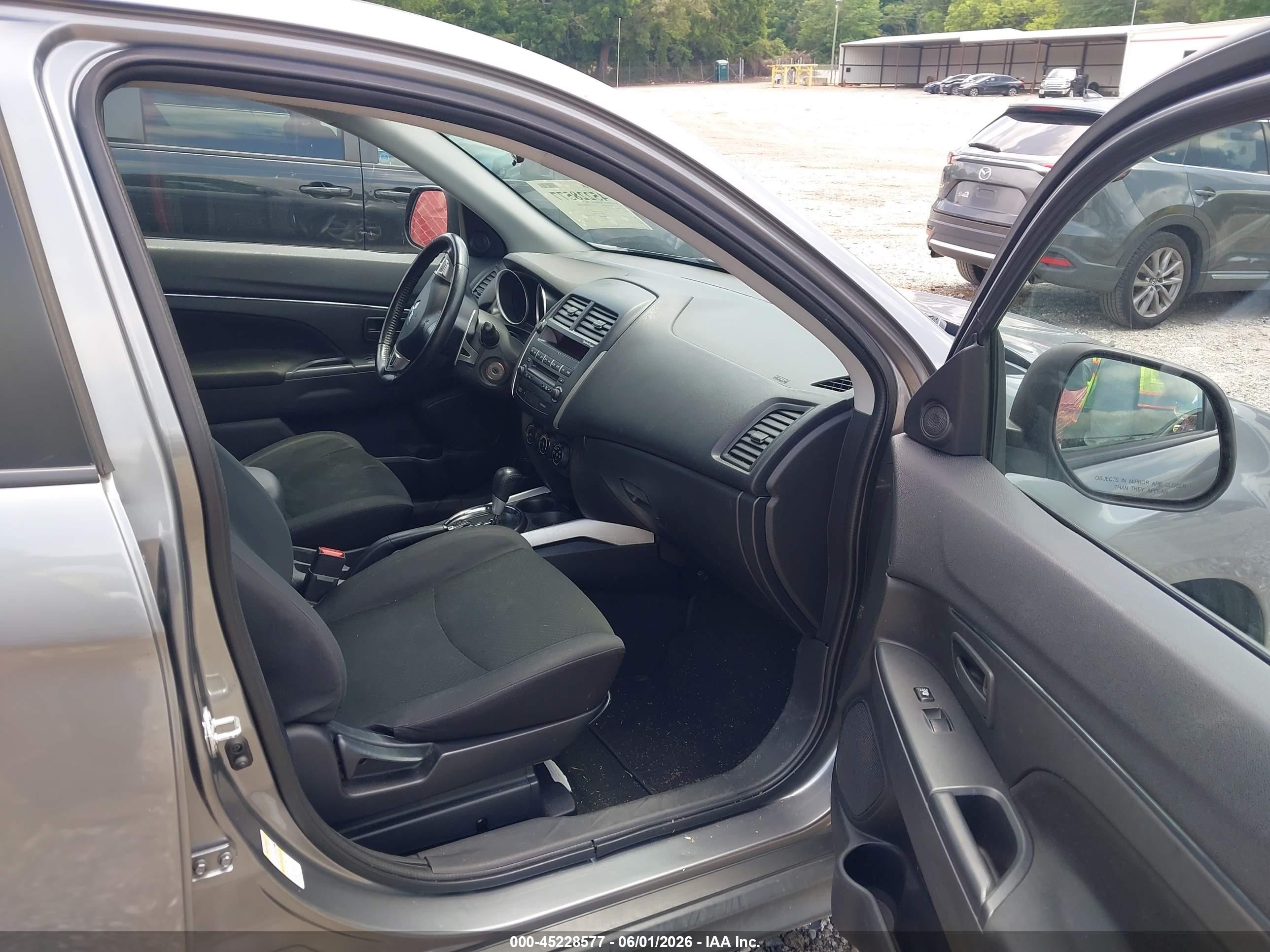 2013 Mitsubishi Outlander Sport Es Gray vin: 4A4AP3AU1DE018012