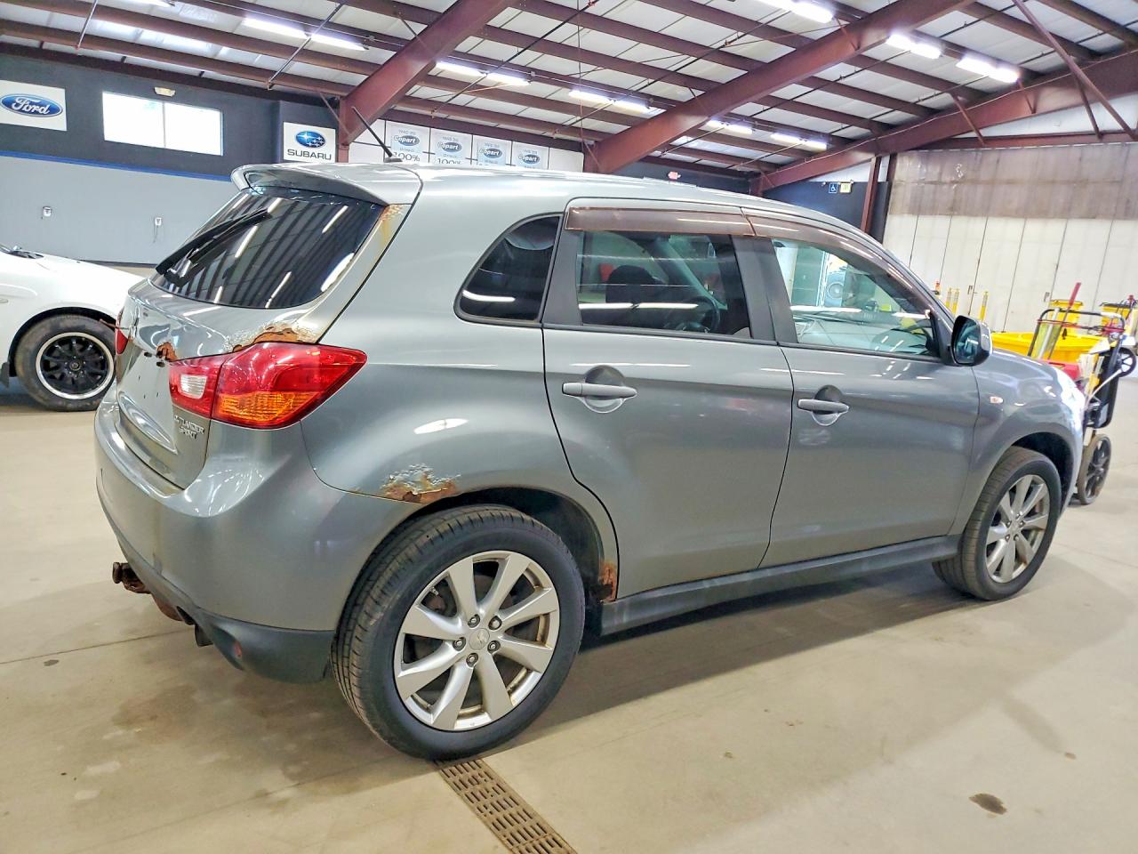 2014 Mitsubishi Outlander Sport Es Gray vin: 4A4AP3AU1EE001325