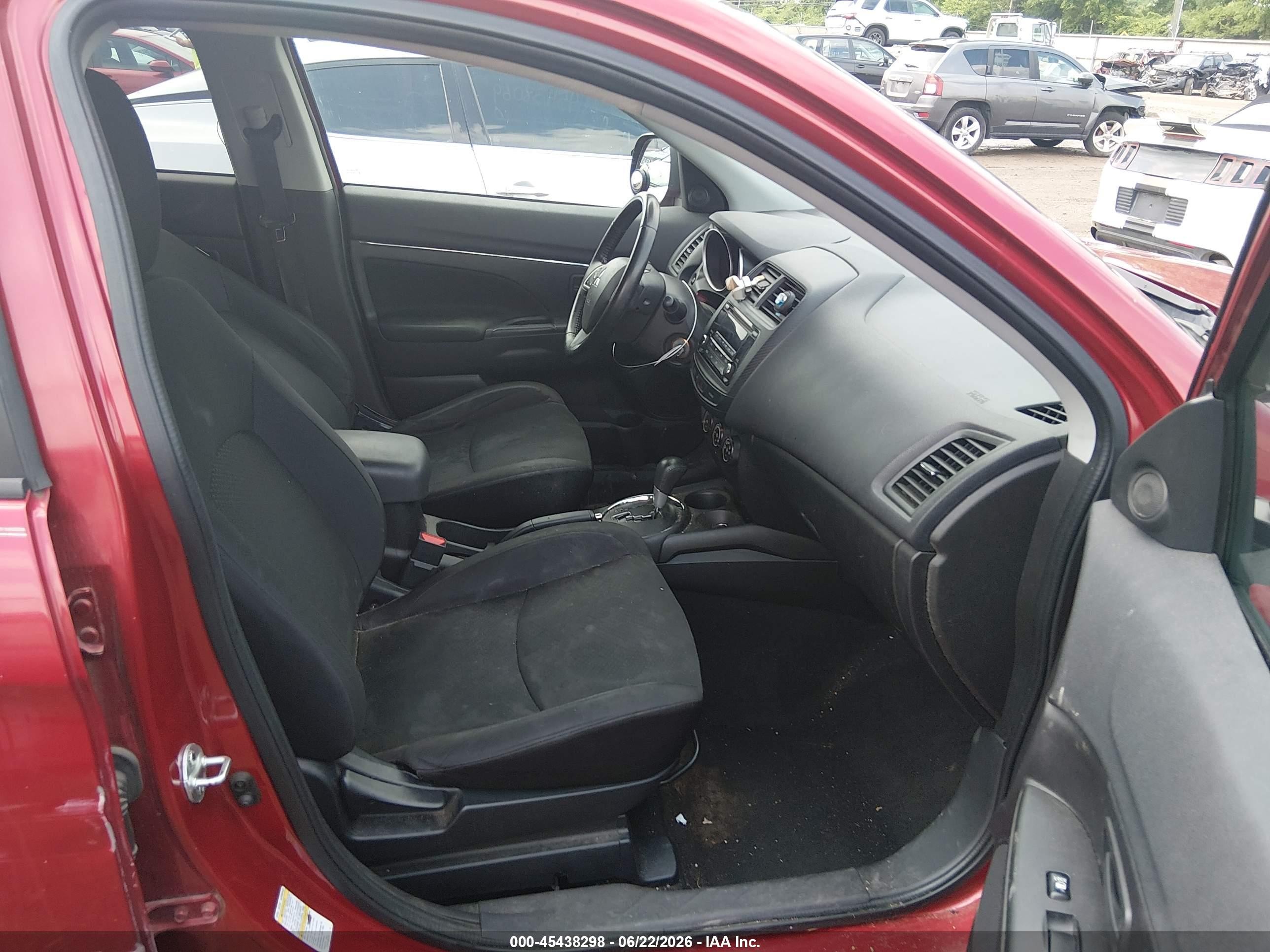 2015 Mitsubishi Outlander Sport Es Бордовый vin: 4A4AP3AU1FE007076