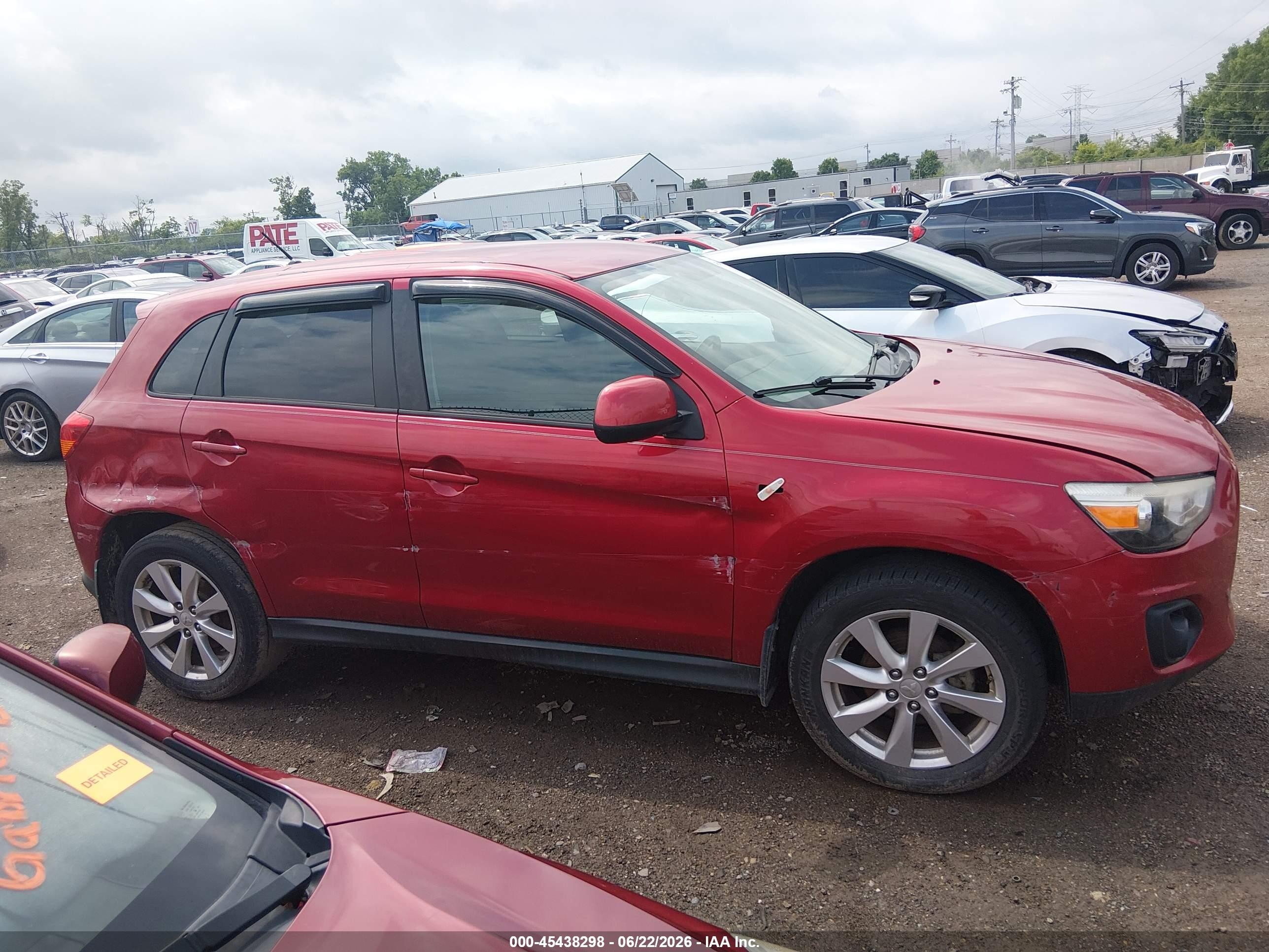 2015 Mitsubishi Outlander Sport Es Бордовый vin: 4A4AP3AU1FE007076