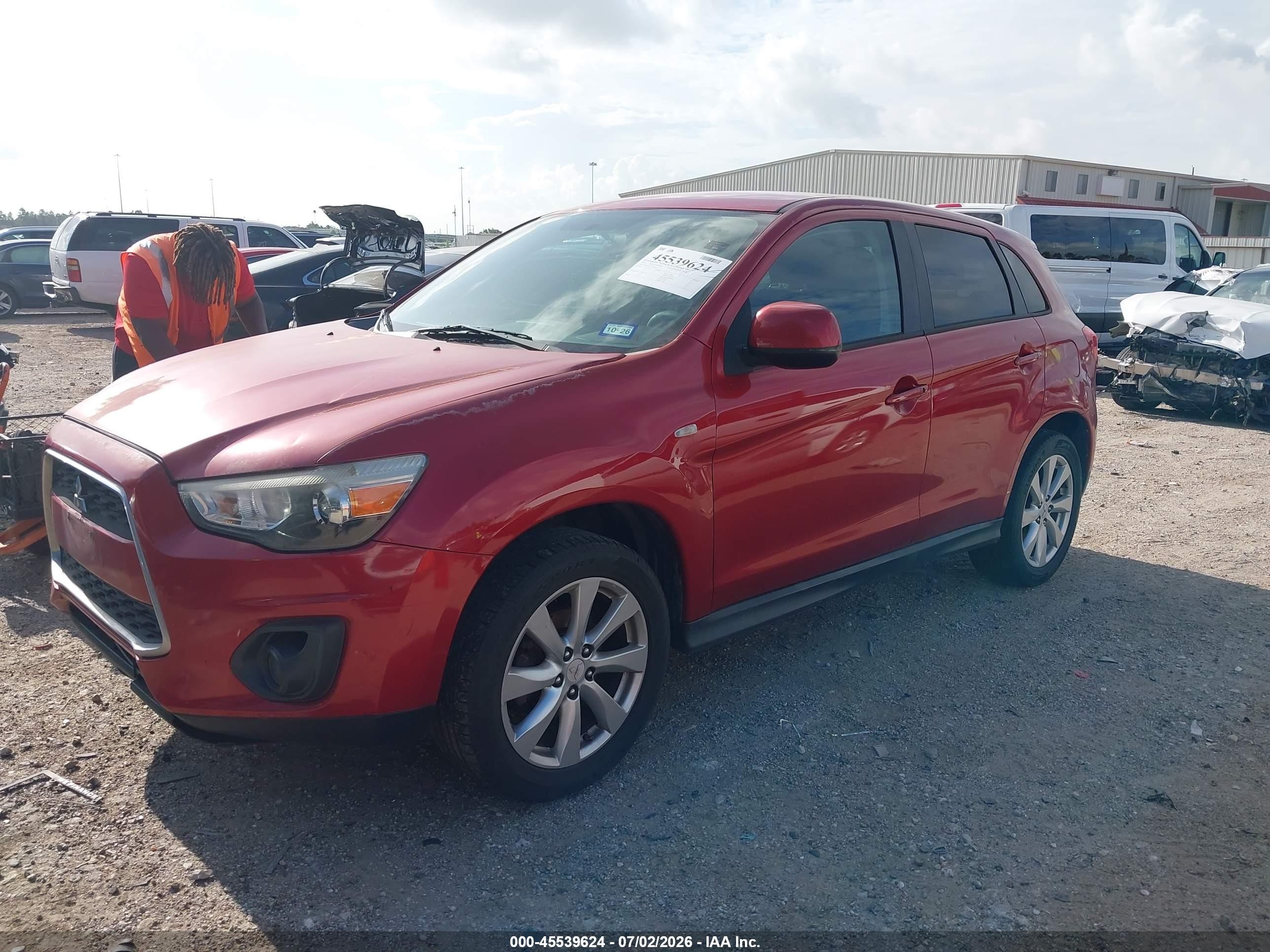 2015 Mitsubishi Outlander Sport Es Red vin: 4A4AP3AU1FE034133