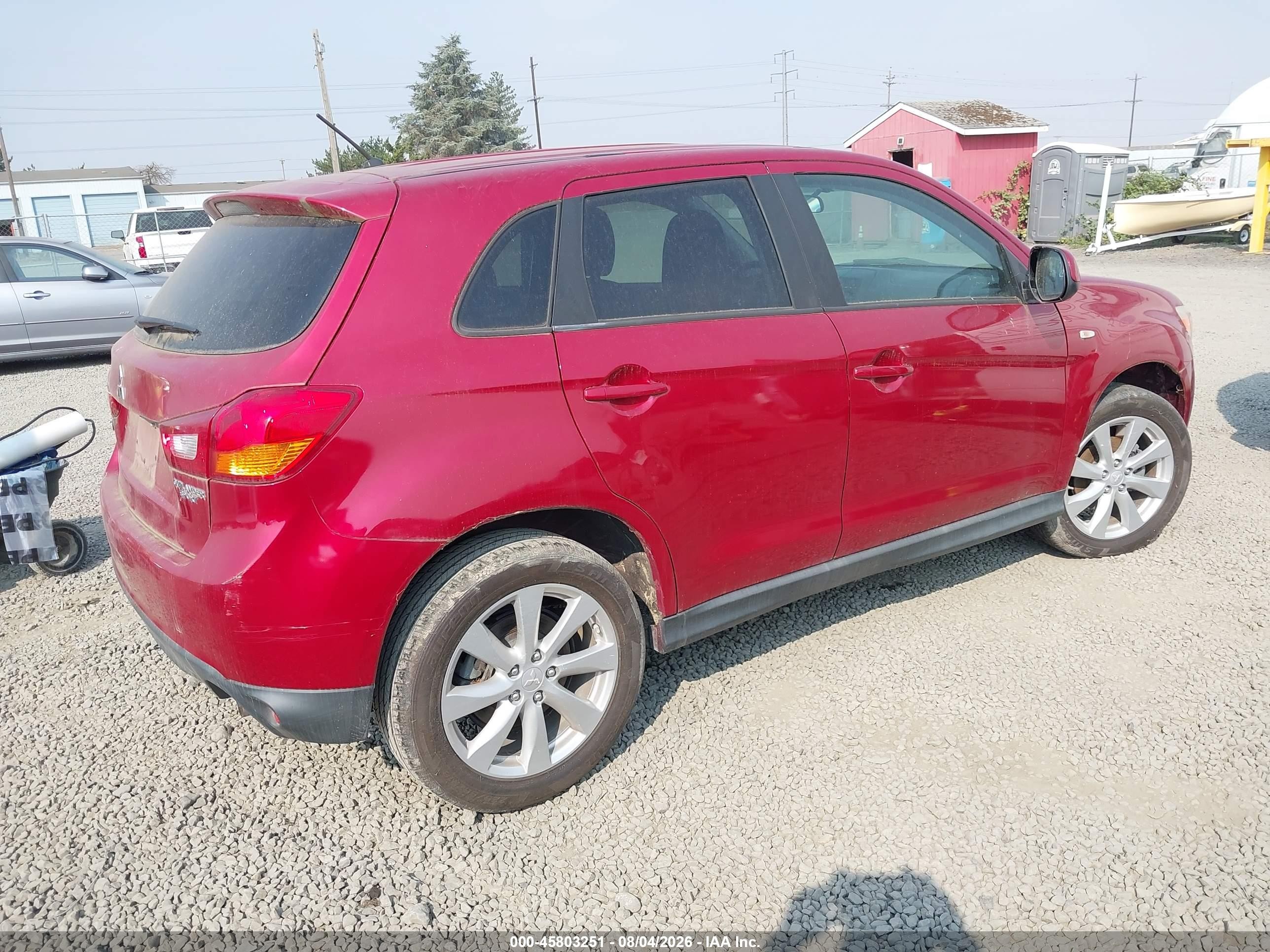 2015 Mitsubishi Outlander Sport Es Red vin: 4A4AP3AU1FE048856
