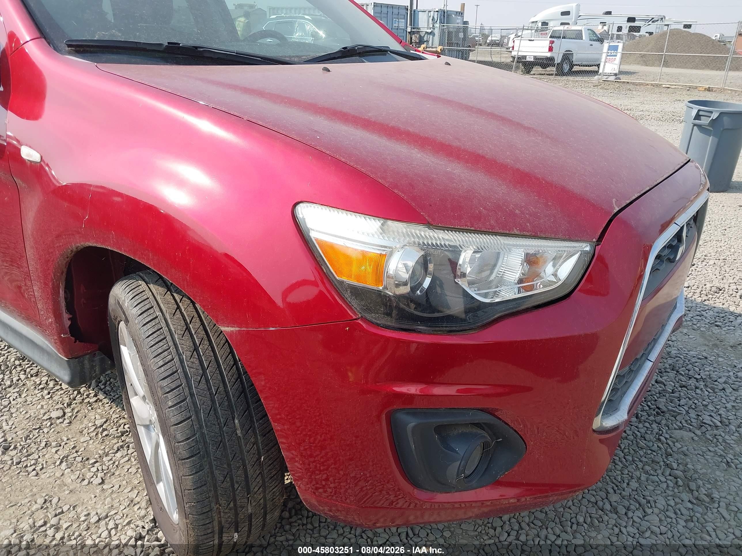 2015 Mitsubishi Outlander Sport Es Red vin: 4A4AP3AU1FE048856