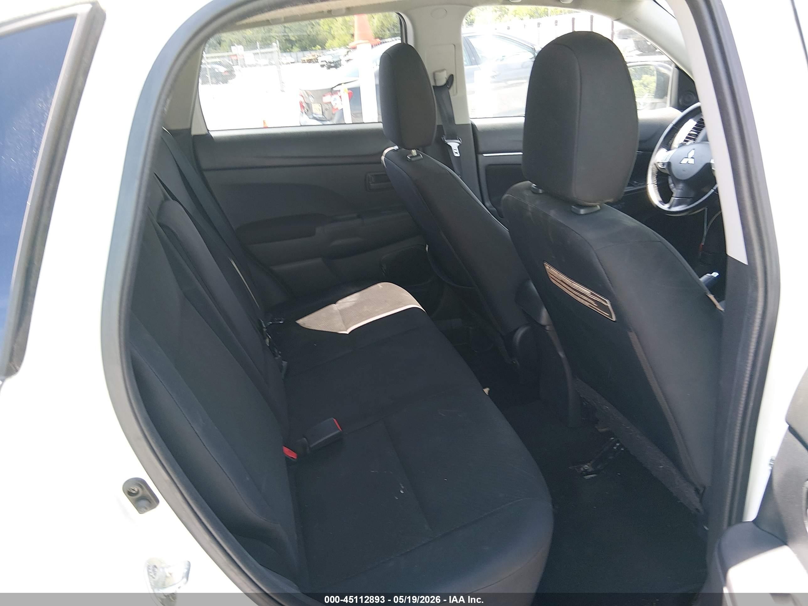 2013 Mitsubishi Outlander Sport Es White vin: 4A4AP3AU2DE018049