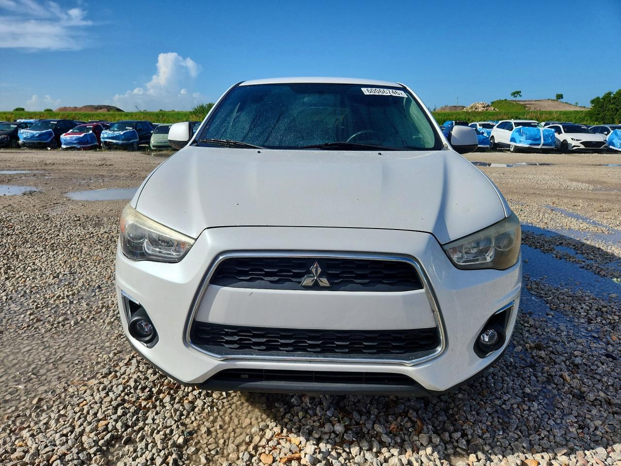 2013 Mitsubishi Outlander Sport Es White vin: 4A4AP3AU2DE018052