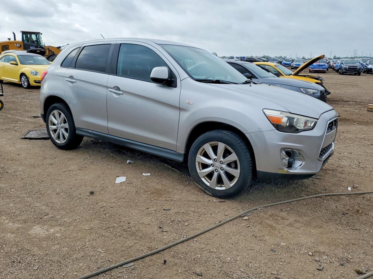 2014 Mitsubishi Outlander Sport Es Silver vin: 4A4AP3AU2EE008428