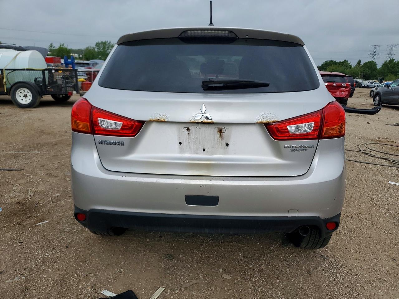 2014 Mitsubishi Outlander Sport Es Silver vin: 4A4AP3AU2EE008428