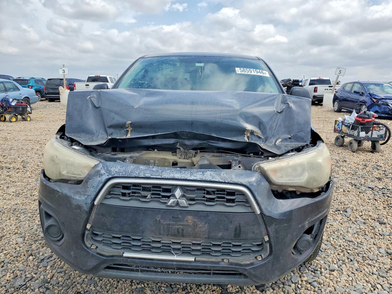 2014 Mitsubishi Outlander Sport Es Black vin: 4A4AP3AU2EE011412