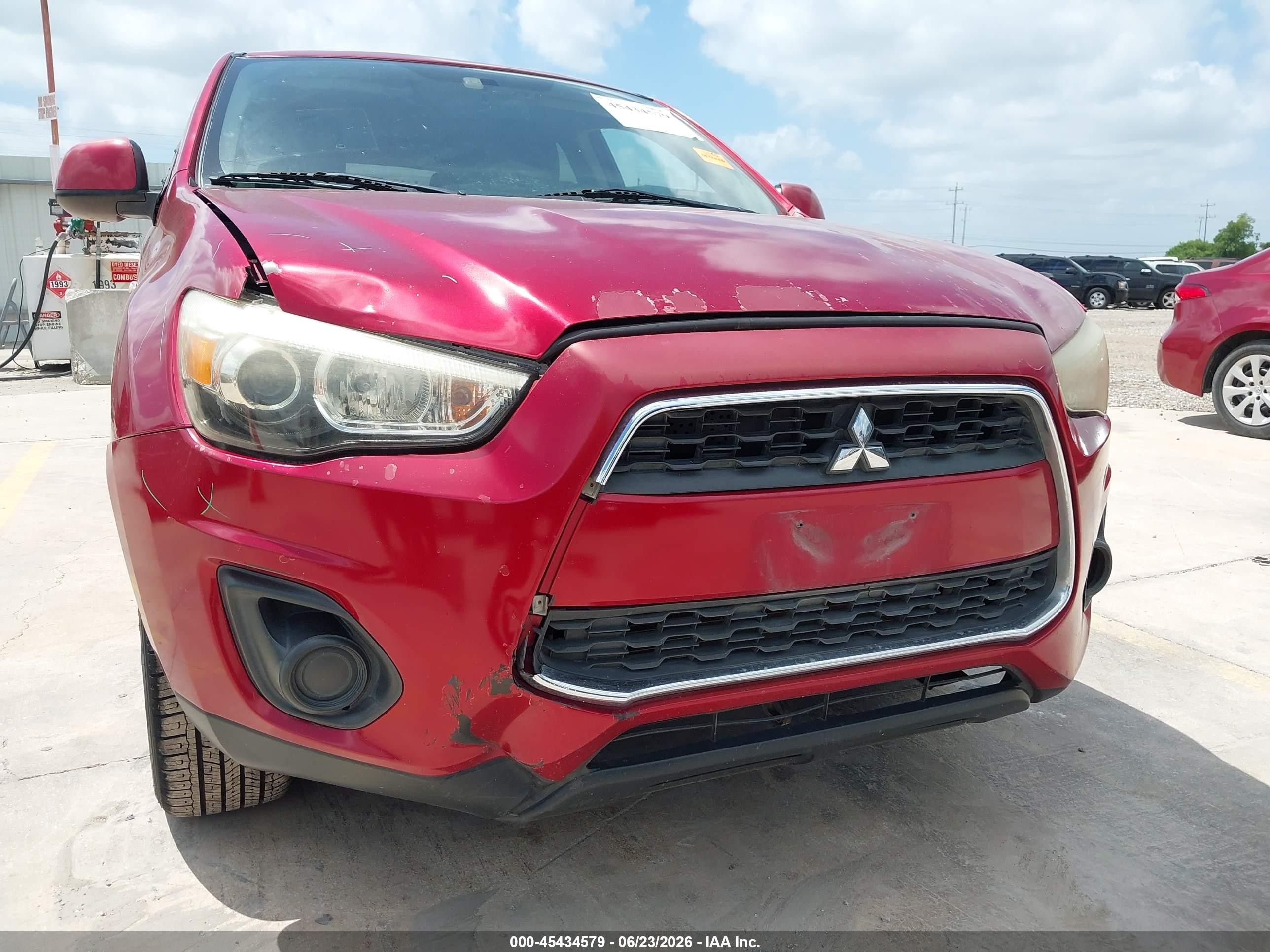 2014 Mitsubishi Outlander Sport Es Red vin: 4A4AP3AU2EE016352