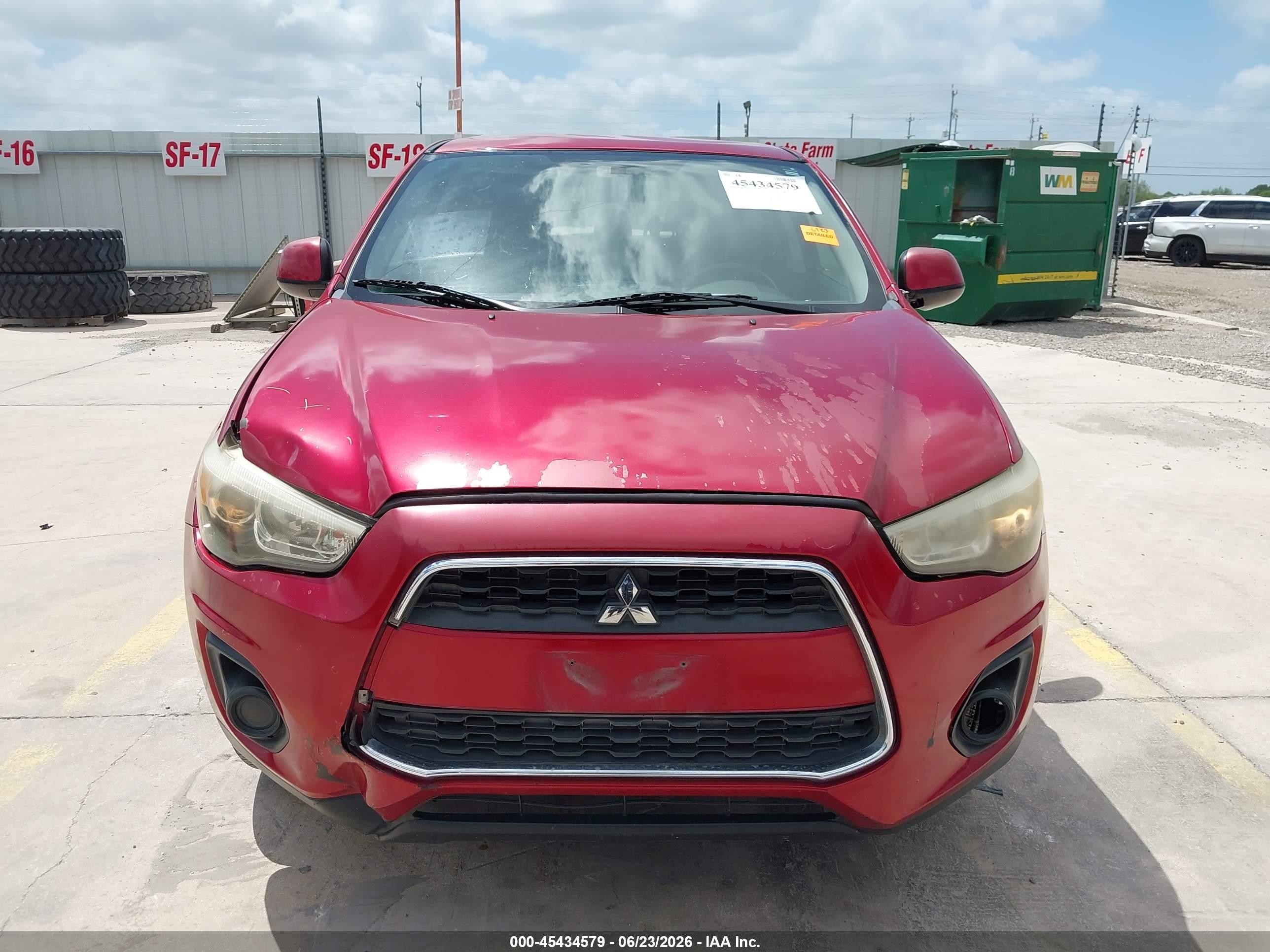 2014 Mitsubishi Outlander Sport Es Red vin: 4A4AP3AU2EE016352