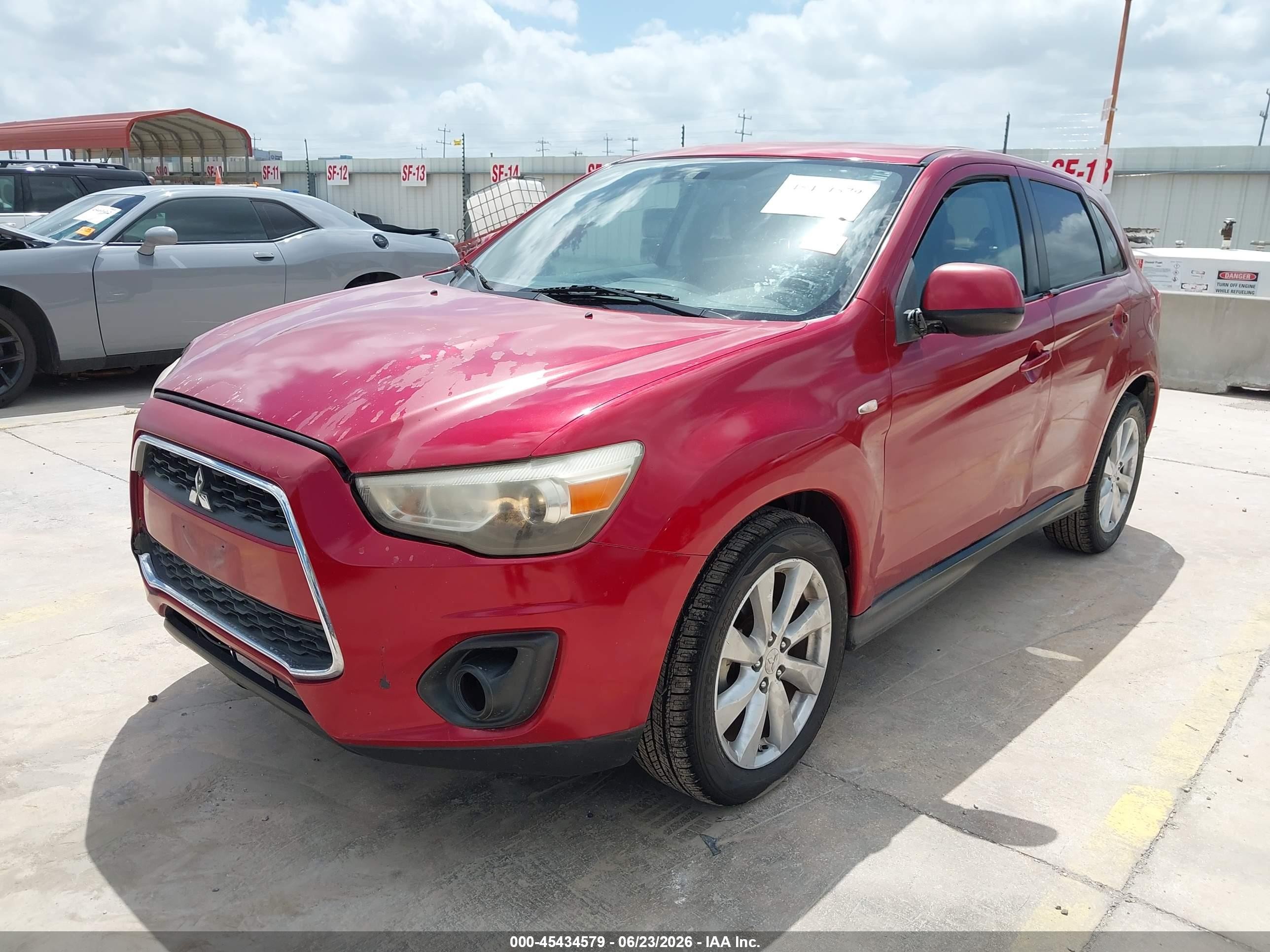 2014 Mitsubishi Outlander Sport Es Red vin: 4A4AP3AU2EE016352