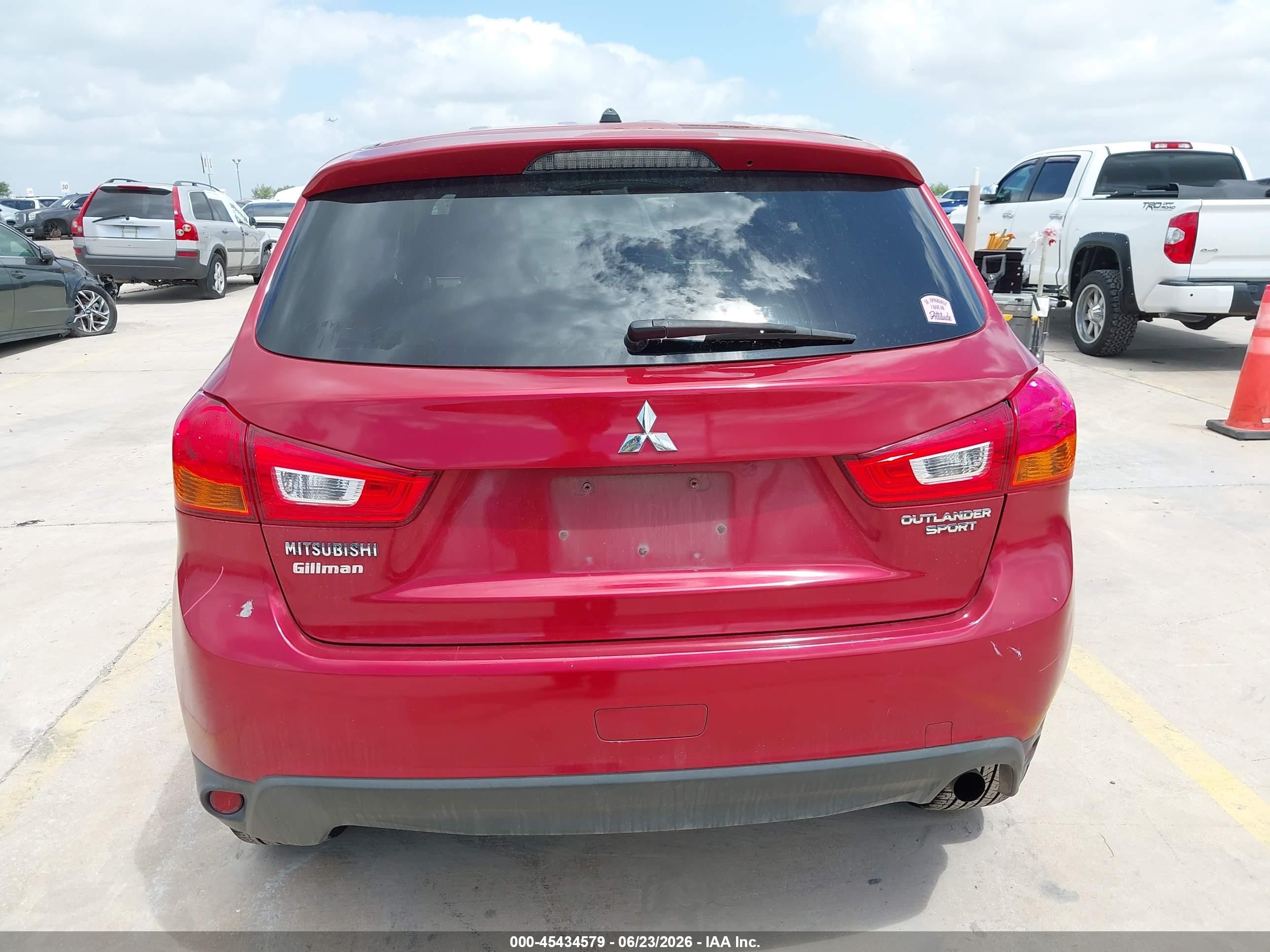 2014 Mitsubishi Outlander Sport Es Red vin: 4A4AP3AU2EE016352