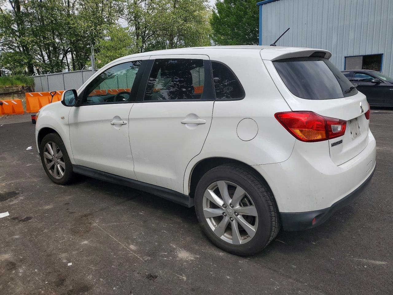 2014 Mitsubishi Outlander Sport Es White vin: 4A4AP3AU2EE018313