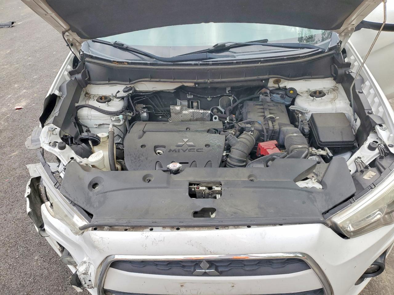 2014 Mitsubishi Outlander Sport Es White vin: 4A4AP3AU2EE018313