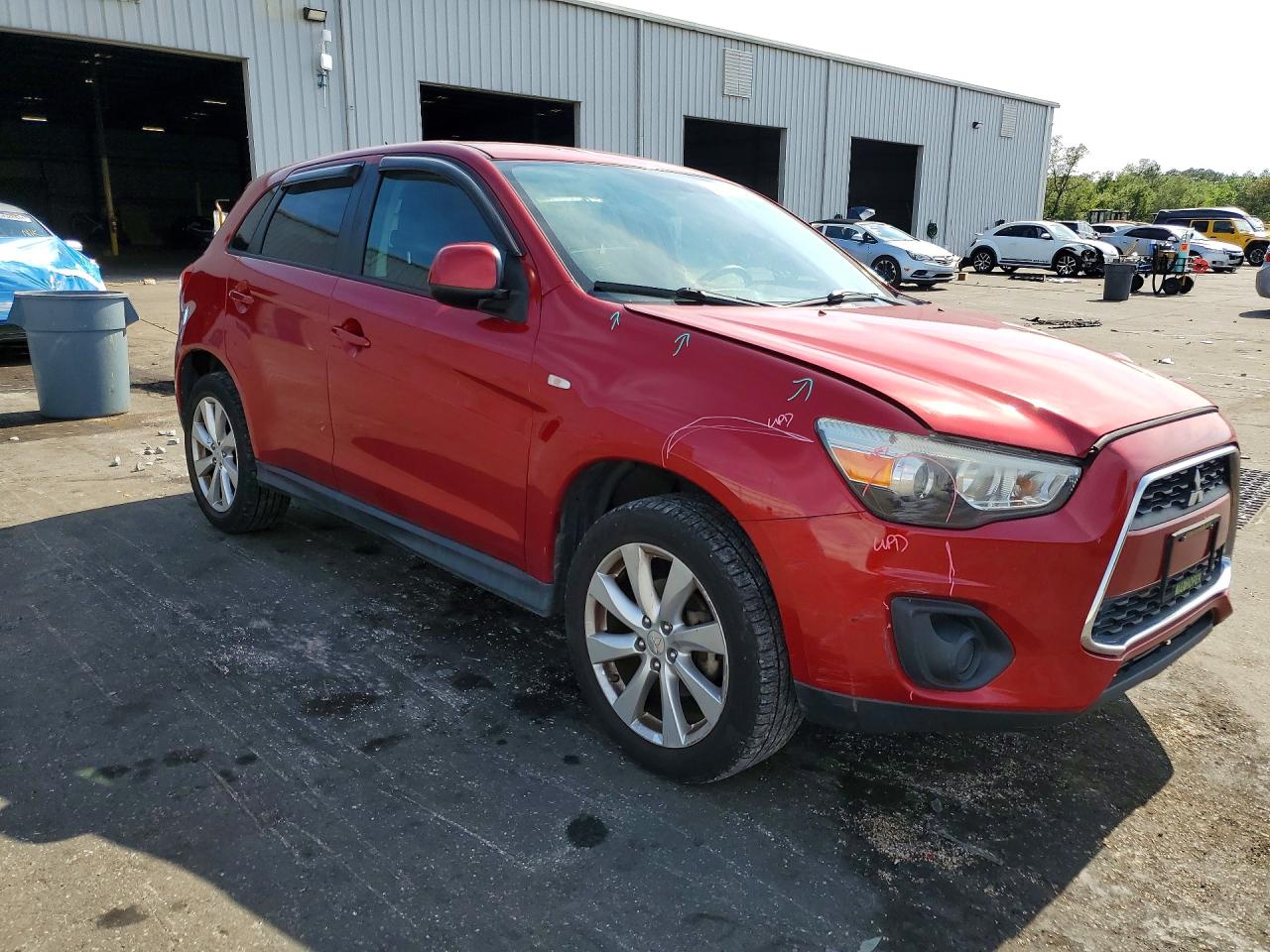 2015 Mitsubishi Outlander Sport Es Red vin: 4A4AP3AU2FE006826