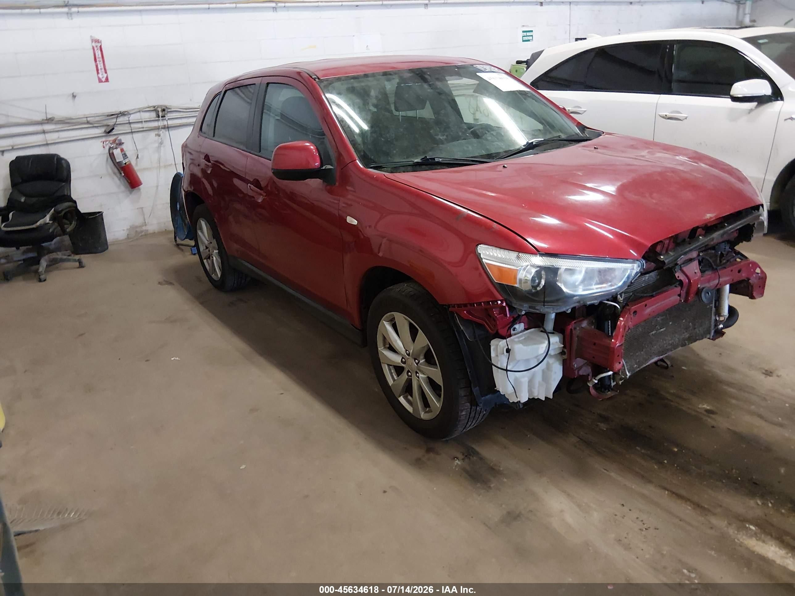 2015 Mitsubishi Outlander Sport Es Red vin: 4A4AP3AU2FE048848