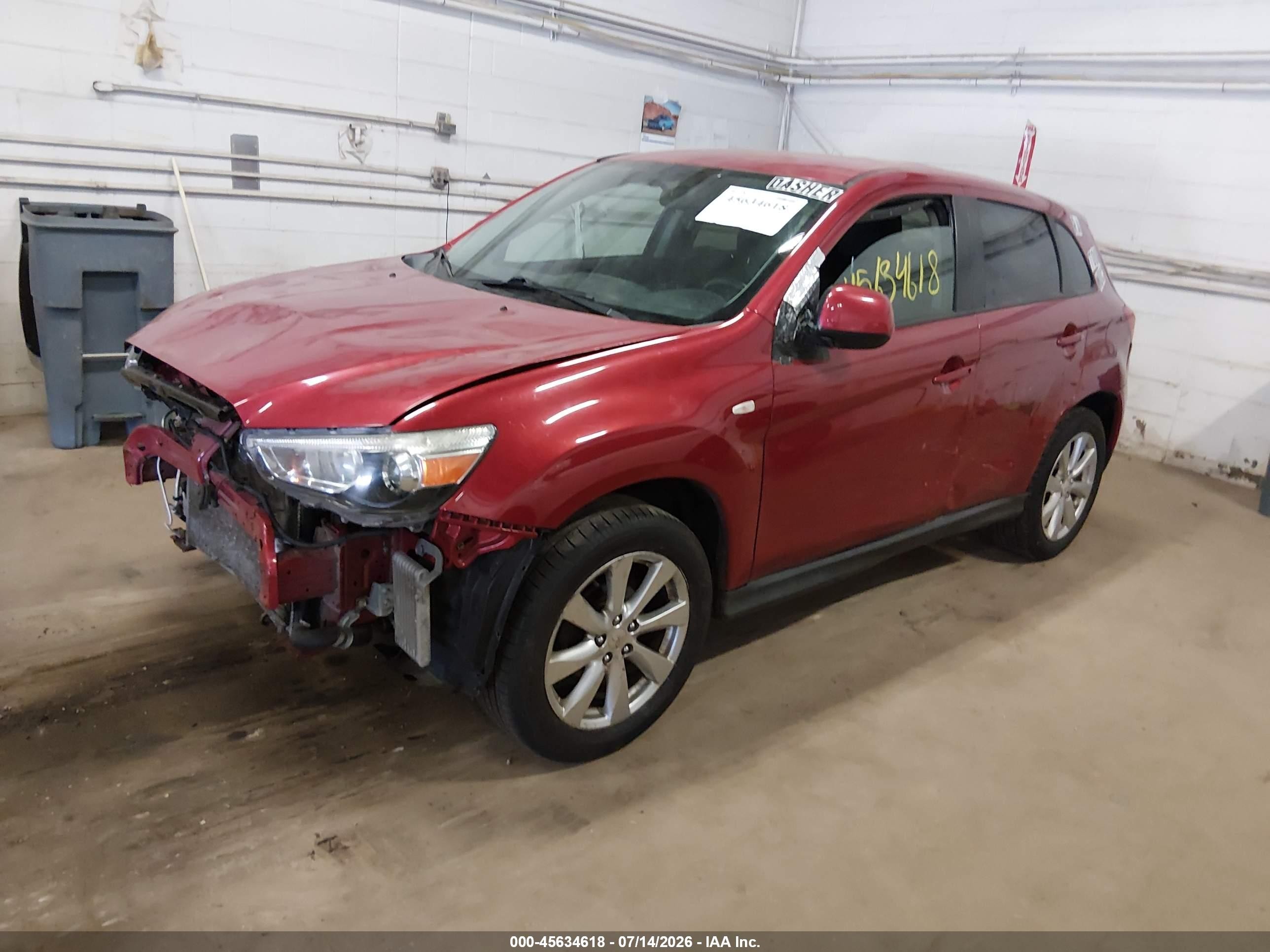 2015 Mitsubishi Outlander Sport Es Red vin: 4A4AP3AU2FE048848