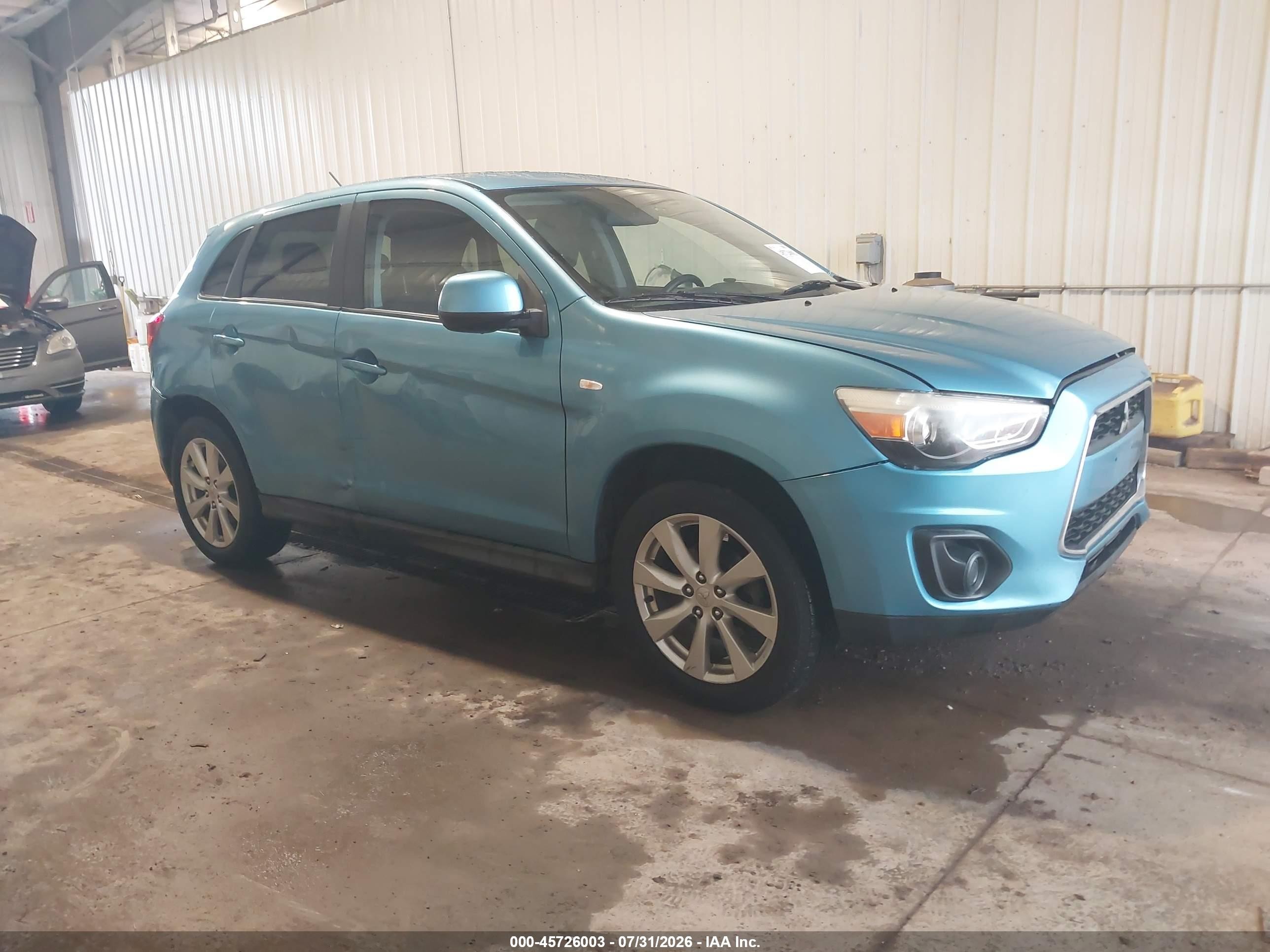 2013 Mitsubishi Outlander Sport Es Light Blue vin: 4A4AP3AU3DE002488