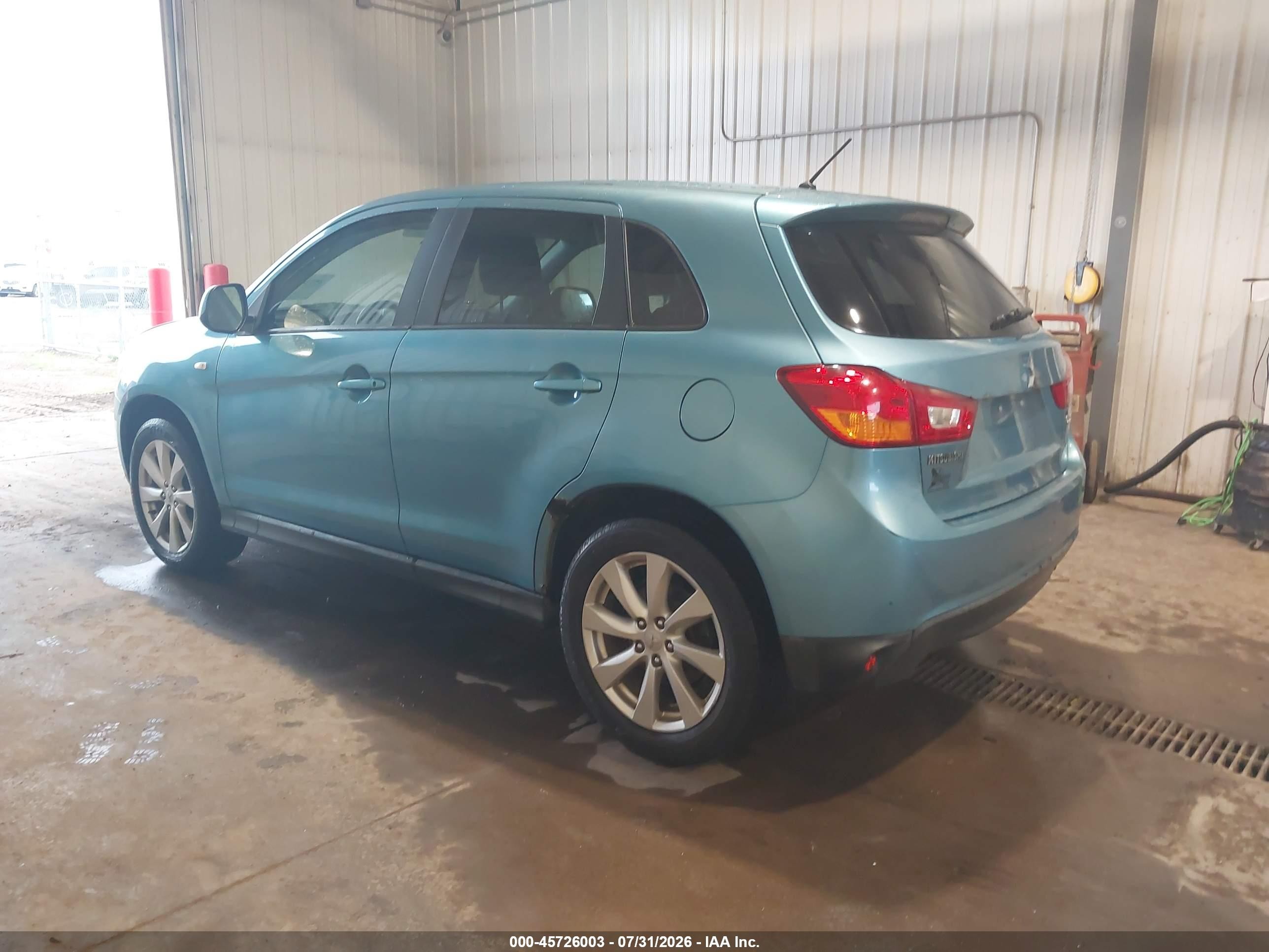 2013 Mitsubishi Outlander Sport Es Light Blue vin: 4A4AP3AU3DE002488